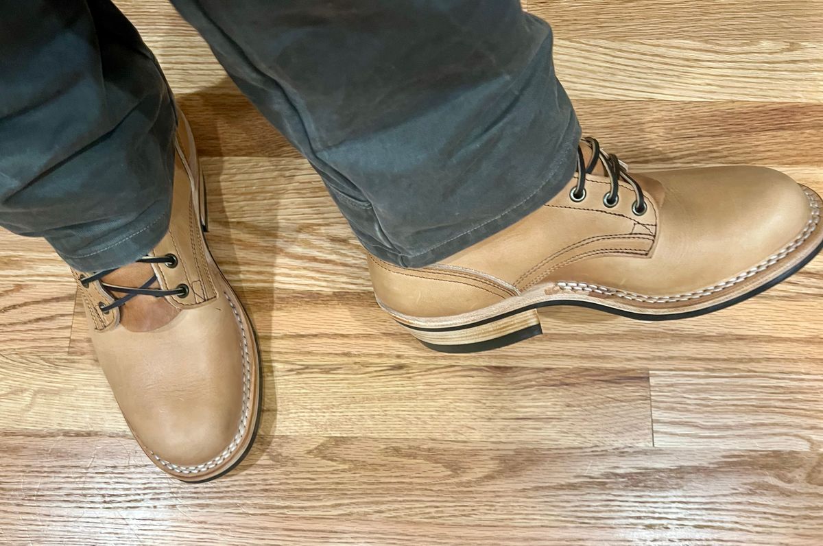 Photo by spiritualized50 on December 9, 2025 of the Nicks Lace Up Heritage in Horween Light Natural Dublin.
