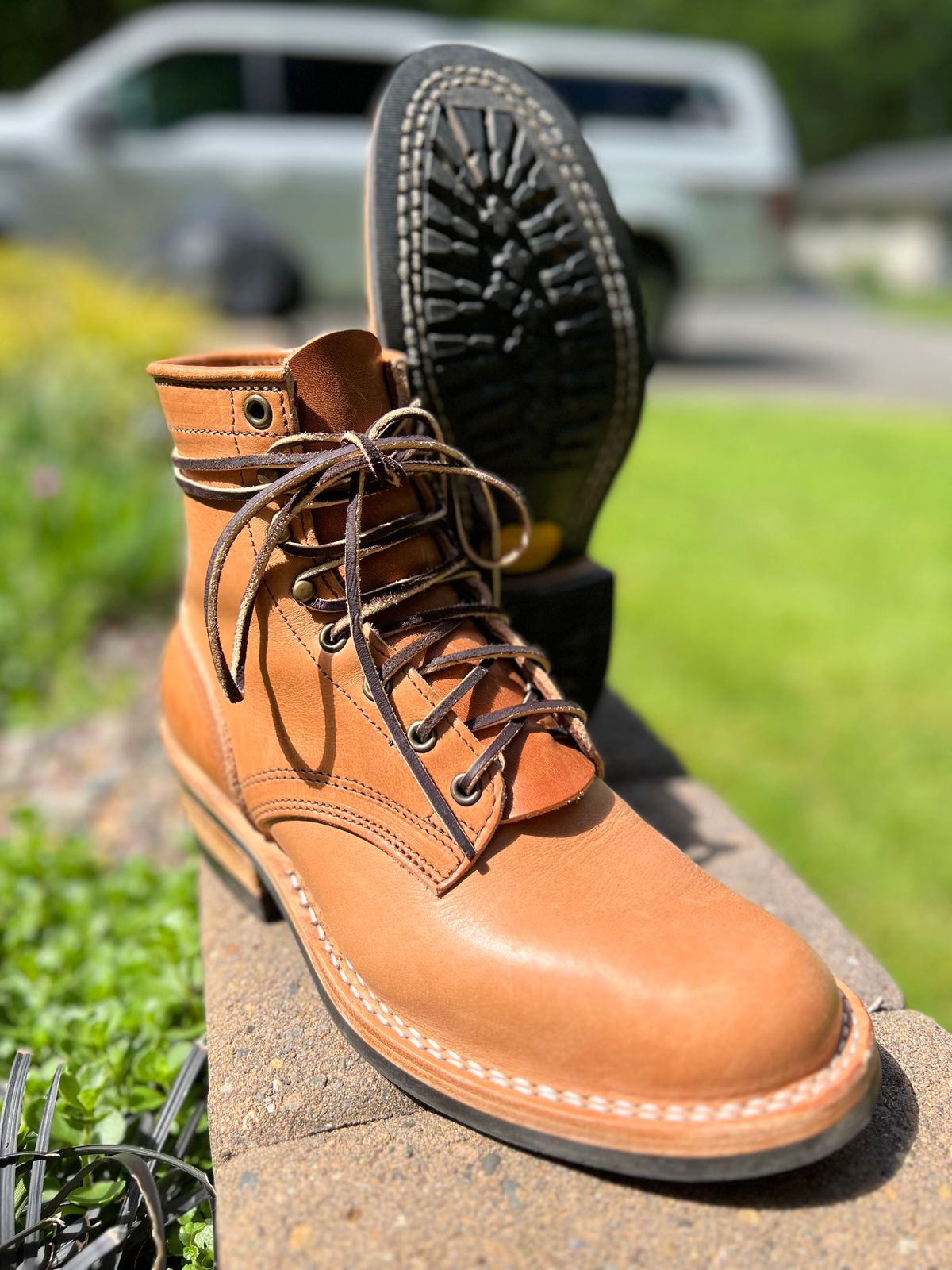 Photo by spiritualized50 on May 31, 2026 of the Nicks Lace Up Heritage in Horween Light Natural Dublin.