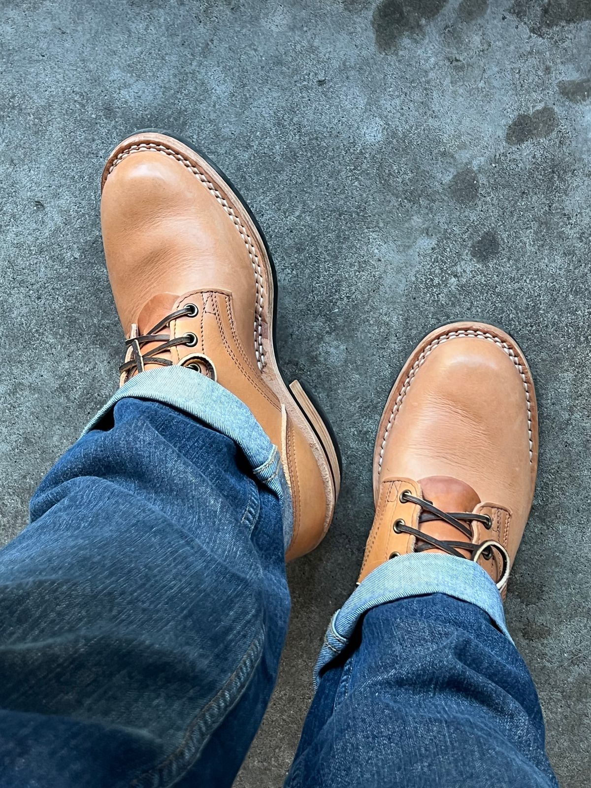 Photo by spiritualized50 on June 18, 2026 of the Nicks Lace Up Heritage in Horween Light Natural Dublin.