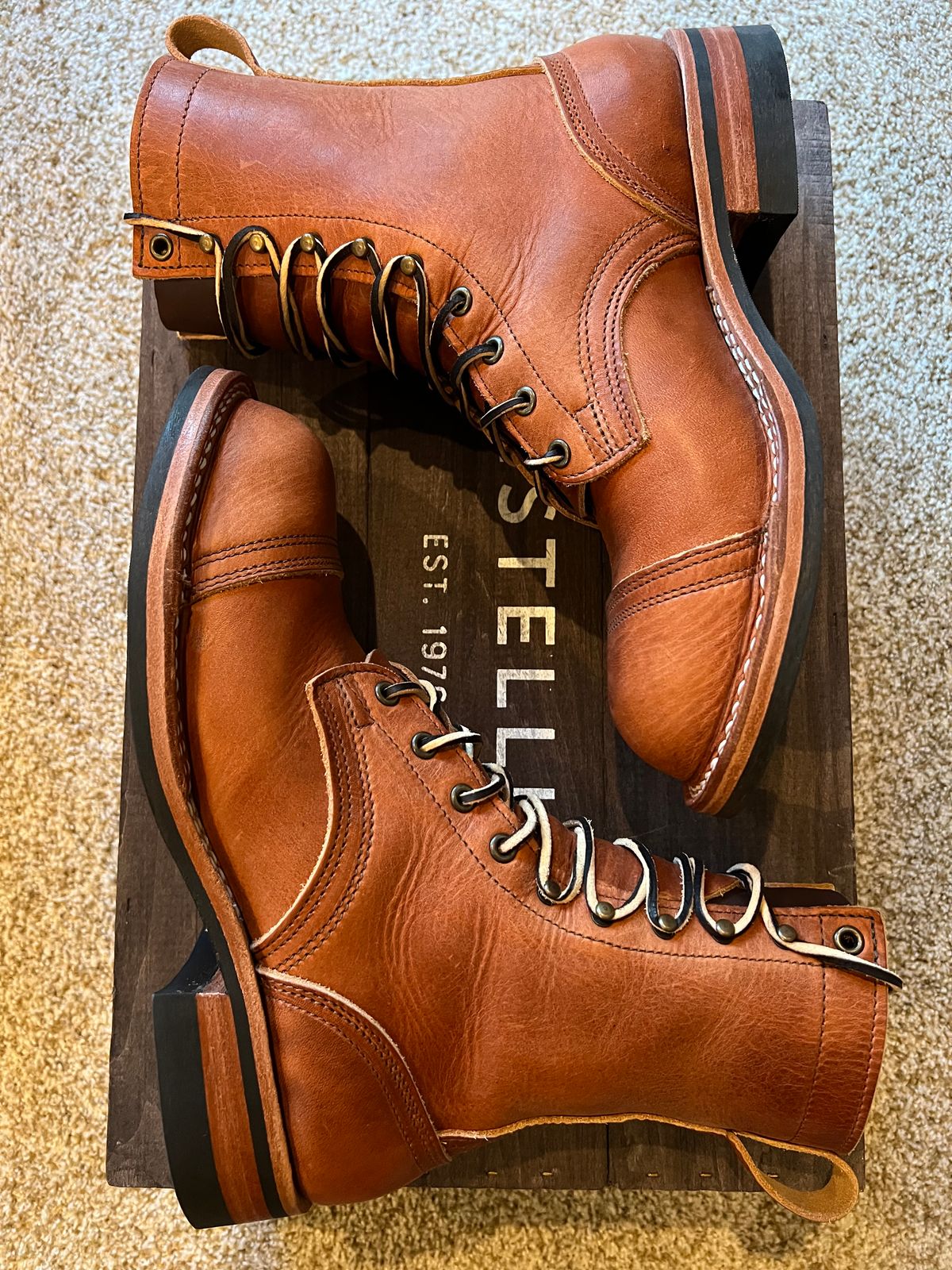 Photo by spiritualized50 on October 1, 2025 of the Nicks DomePro in Horween English Tan Dublin.