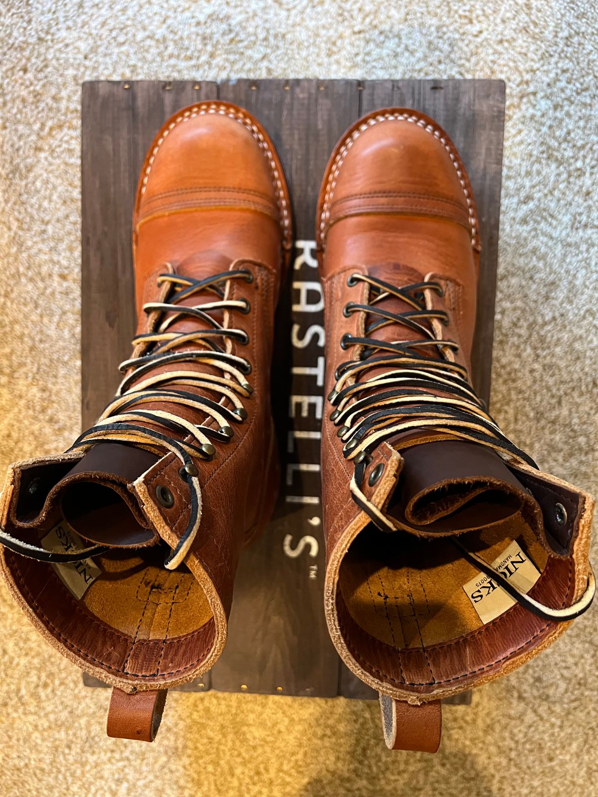 Photo by spiritualized50 on October 1, 2025 of the Nicks DomePro in Horween English Tan Dublin.
