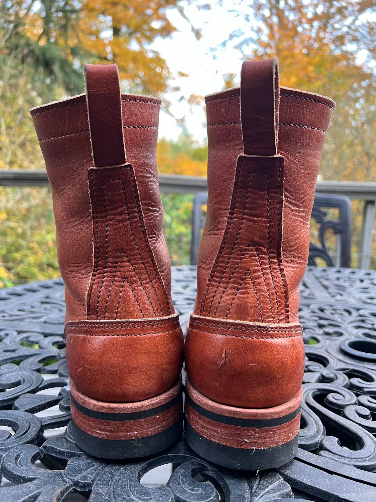 Photo by spiritualized50 on November 3, 2025 of the Nicks DomePro in Horween English Tan Dublin.