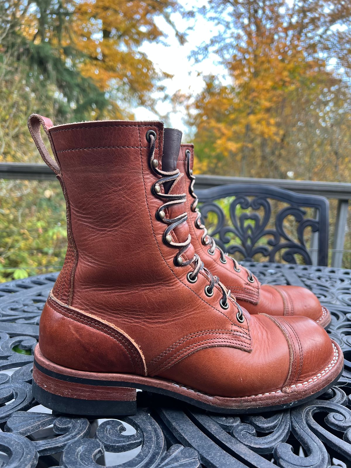 Photo by spiritualized50 on November 3, 2025 of the Nicks DomePro in Horween English Tan Dublin.