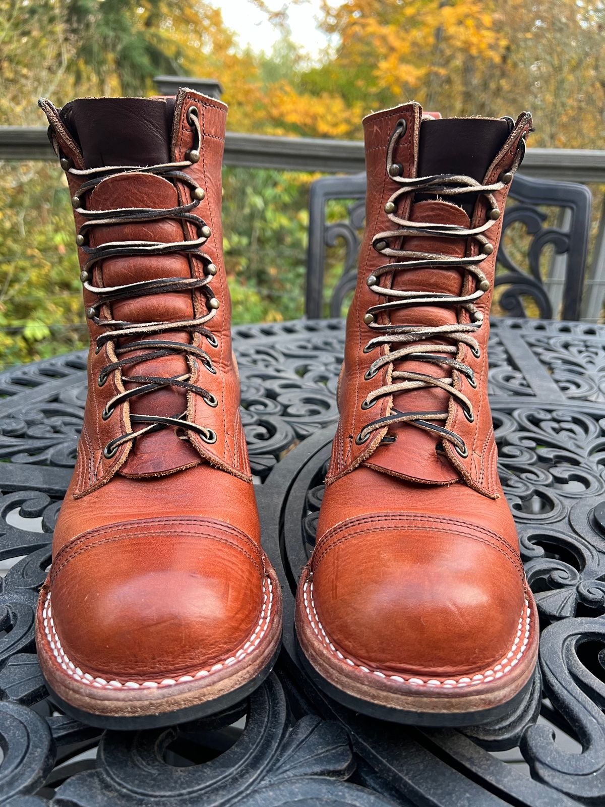 Photo by spiritualized50 on November 3, 2025 of the Nicks DomePro in Horween English Tan Dublin.