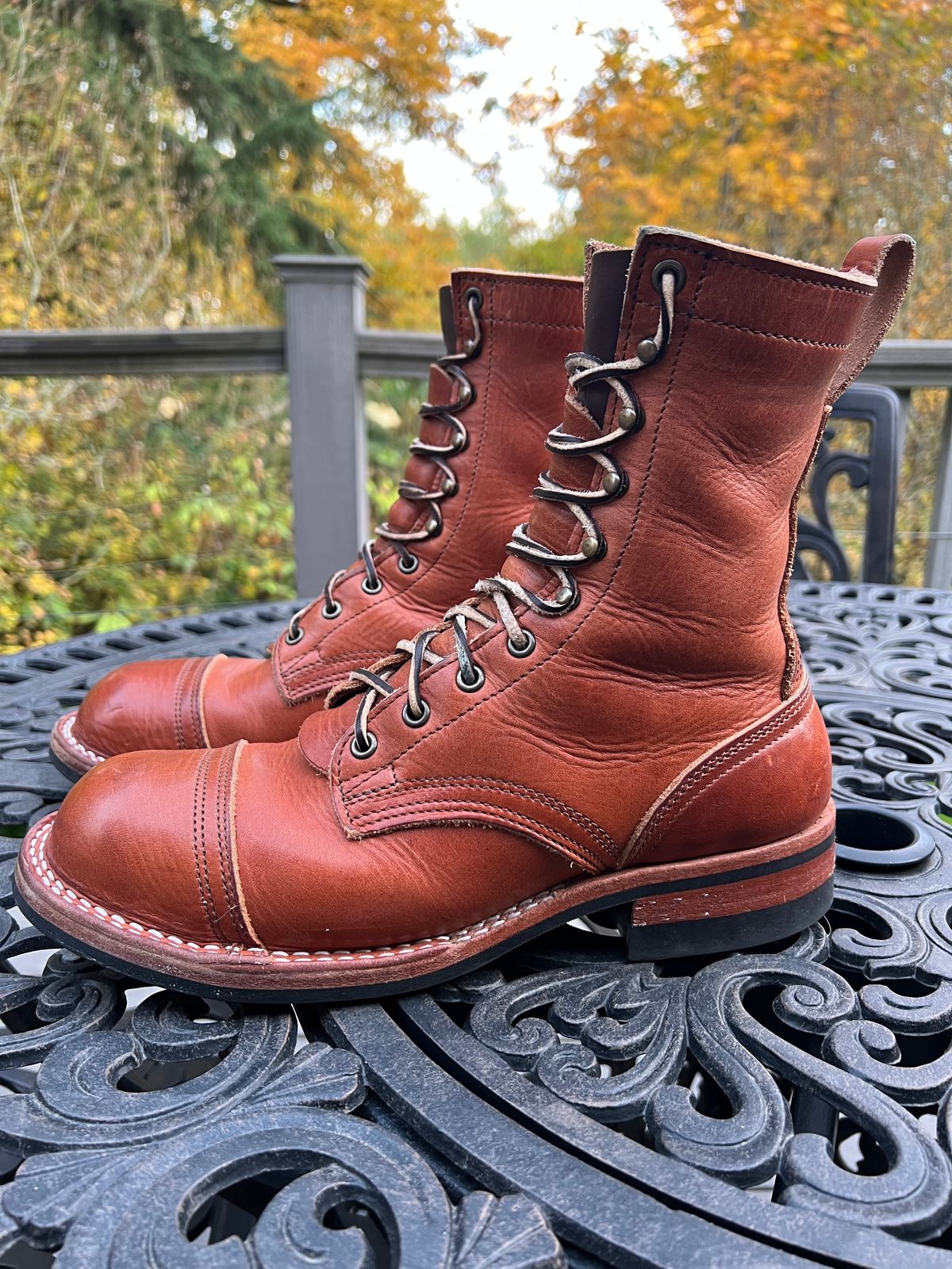 Photo by spiritualized50 on November 3, 2025 of the Nicks DomePro in Horween English Tan Dublin.