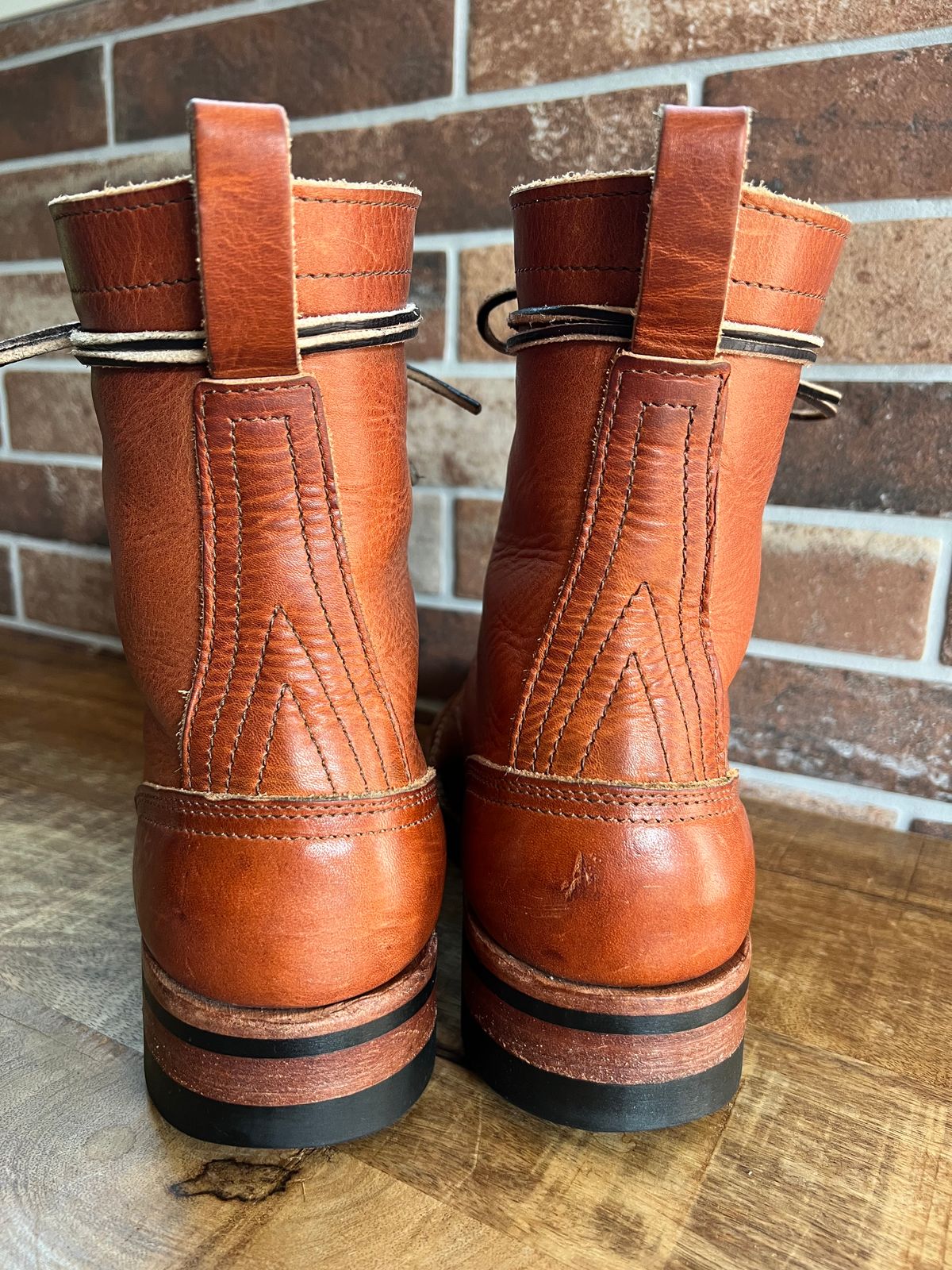 Photo by spiritualized50 on January 3, 2026 of the Nicks DomePro in Horween English Tan Dublin.