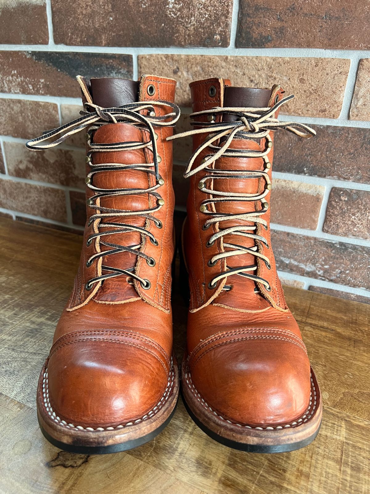 Photo by spiritualized50 on January 3, 2026 of the Nicks DomePro in Horween English Tan Dublin.