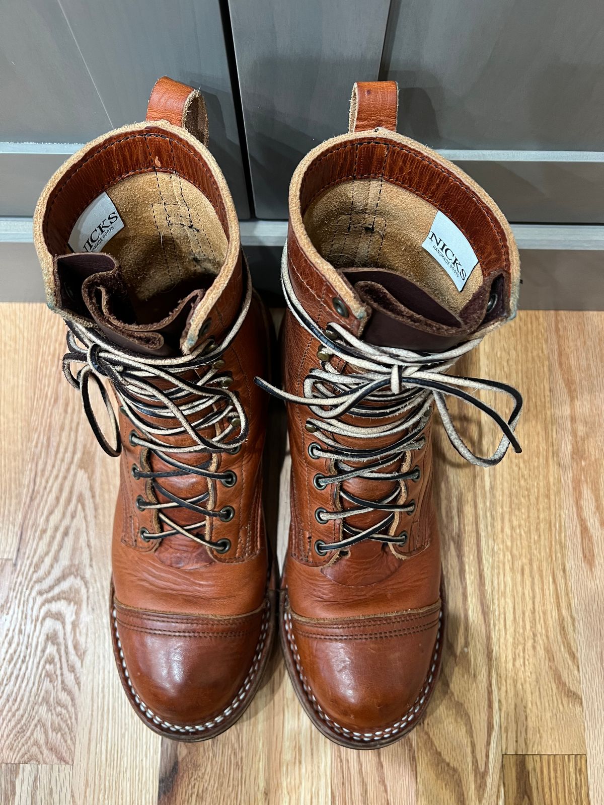 Photo by spiritualized50 on February 5, 2026 of the Nicks DomePro in Horween English Tan Dublin.