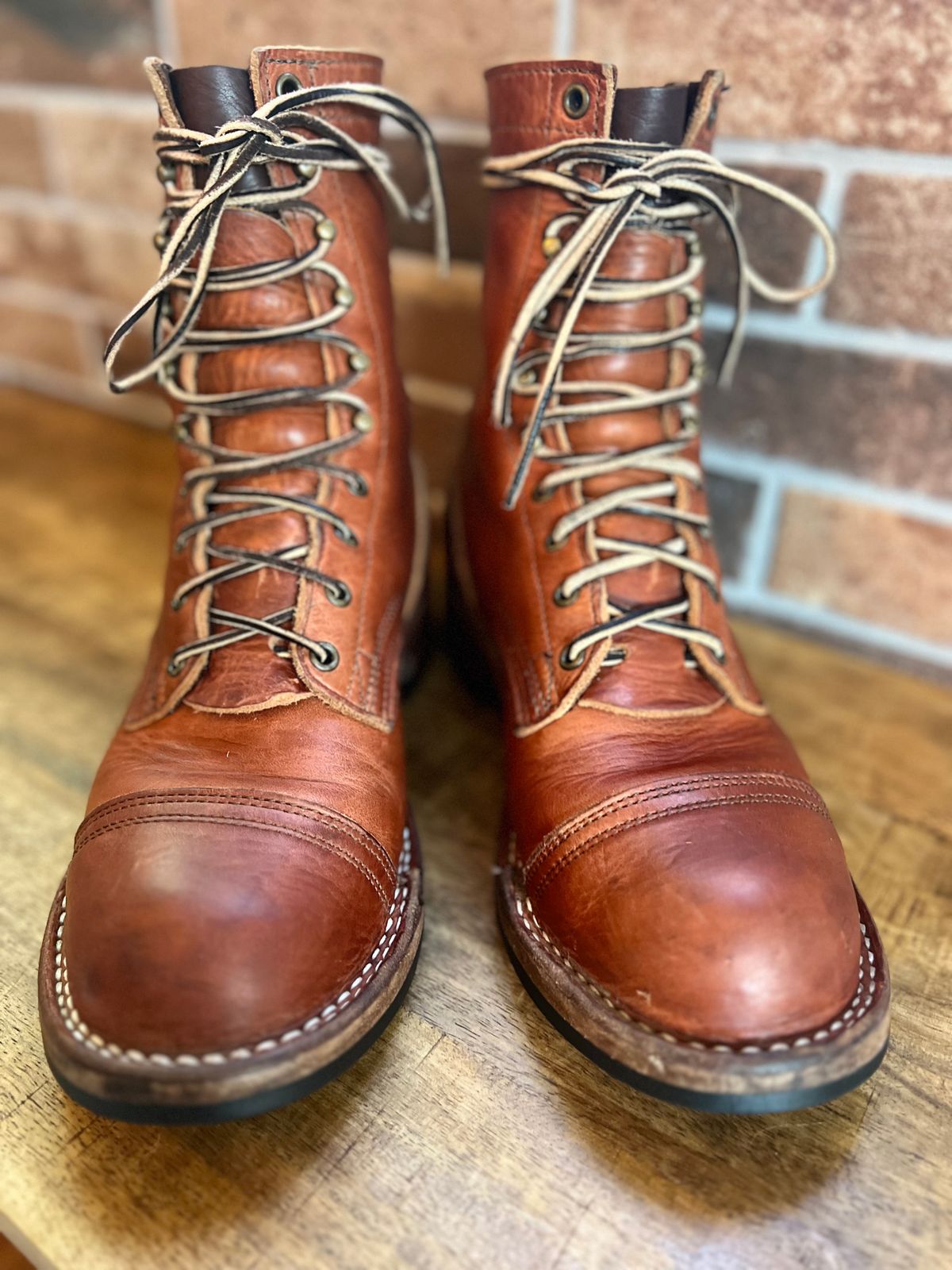 Photo by spiritualized50 on April 5, 2026 of the Nicks DomePro in Horween English Tan Dublin.