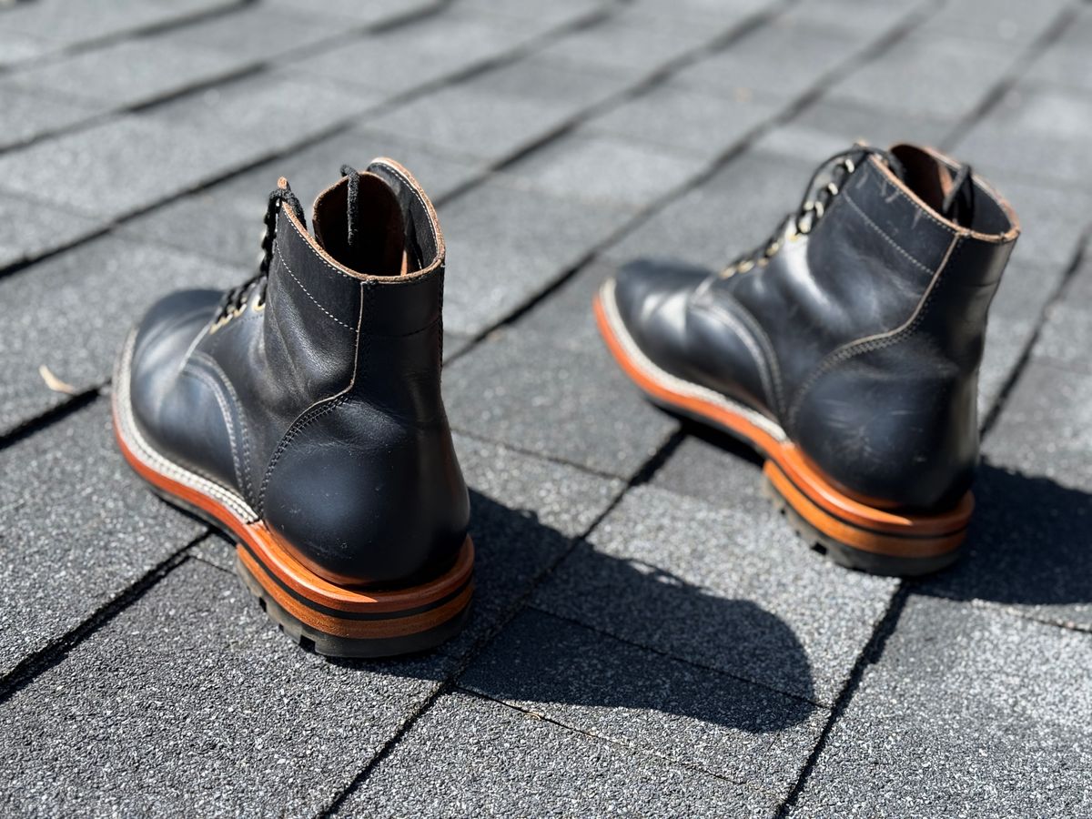 Photo by SYNTHESIZER on April 10, 2025 of the Parkhurst The Allen in Black Veg Tan Teacore.