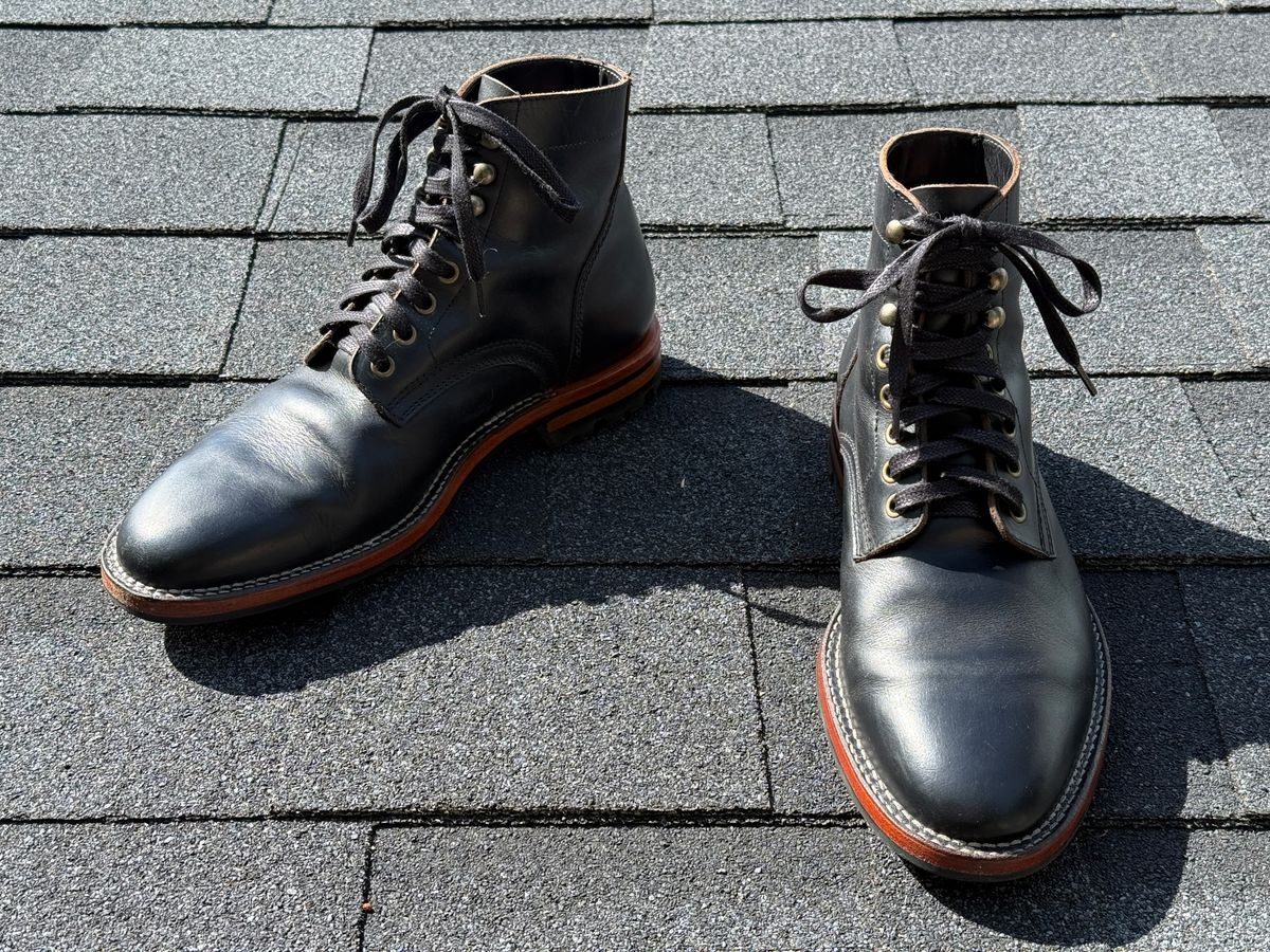 Photo by SYNTHESIZER on May 10, 2025 of the Parkhurst The Allen in Black Veg Tan Teacore.