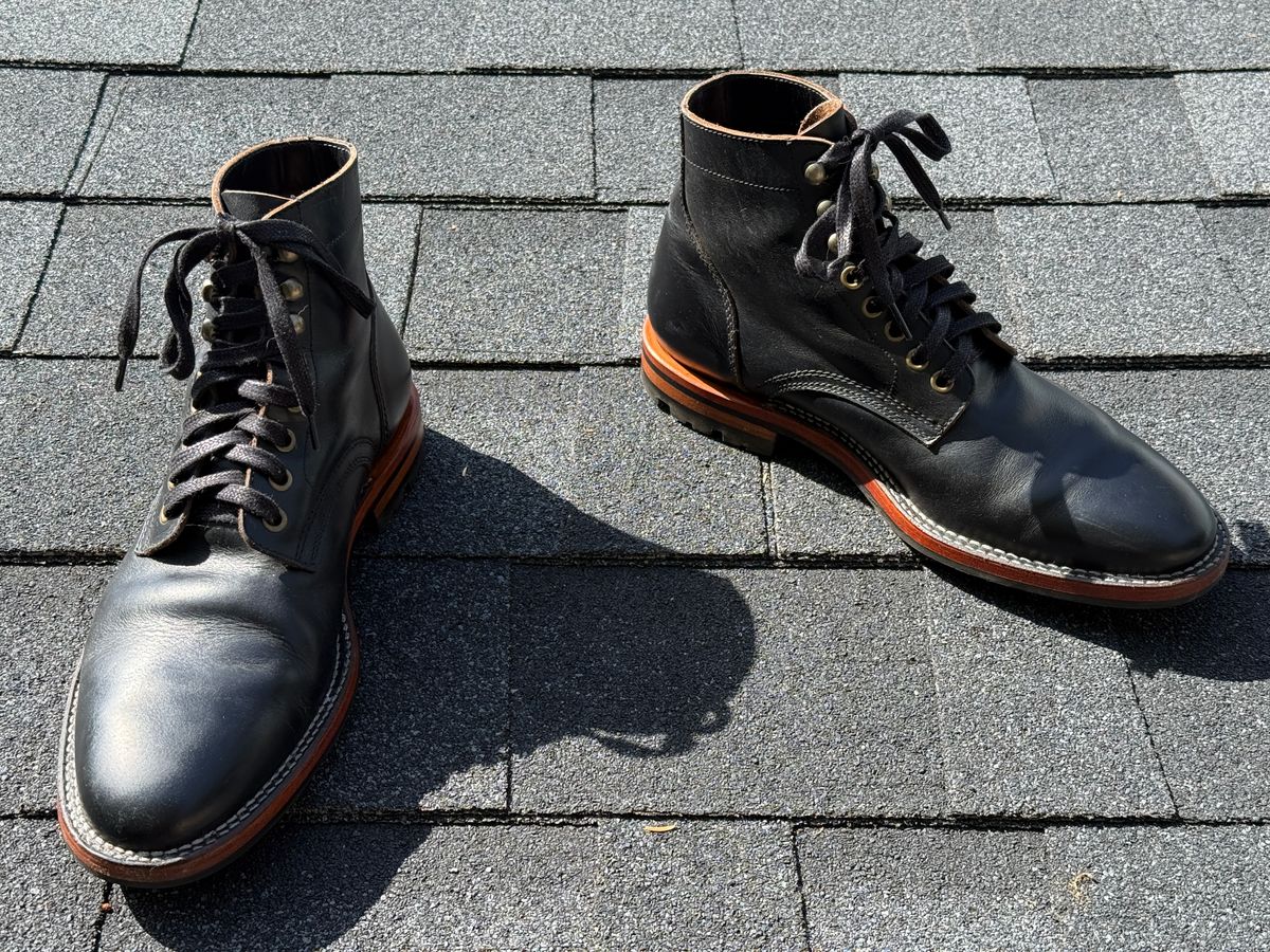 Photo by SYNTHESIZER on May 10, 2025 of the Parkhurst The Allen in Black Veg Tan Teacore.