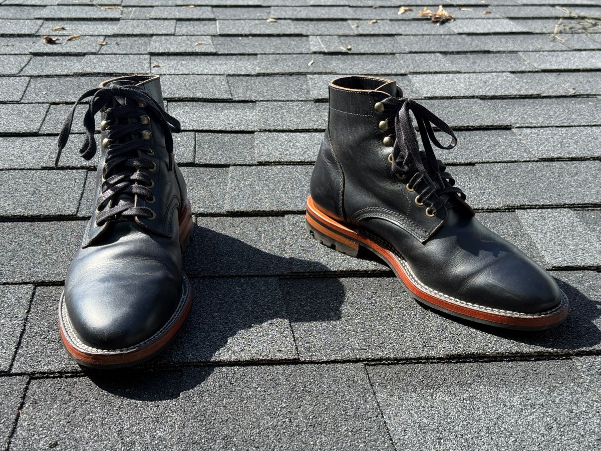 Photo by SYNTHESIZER on May 10, 2025 of the Parkhurst The Allen in Black Veg Tan Teacore.