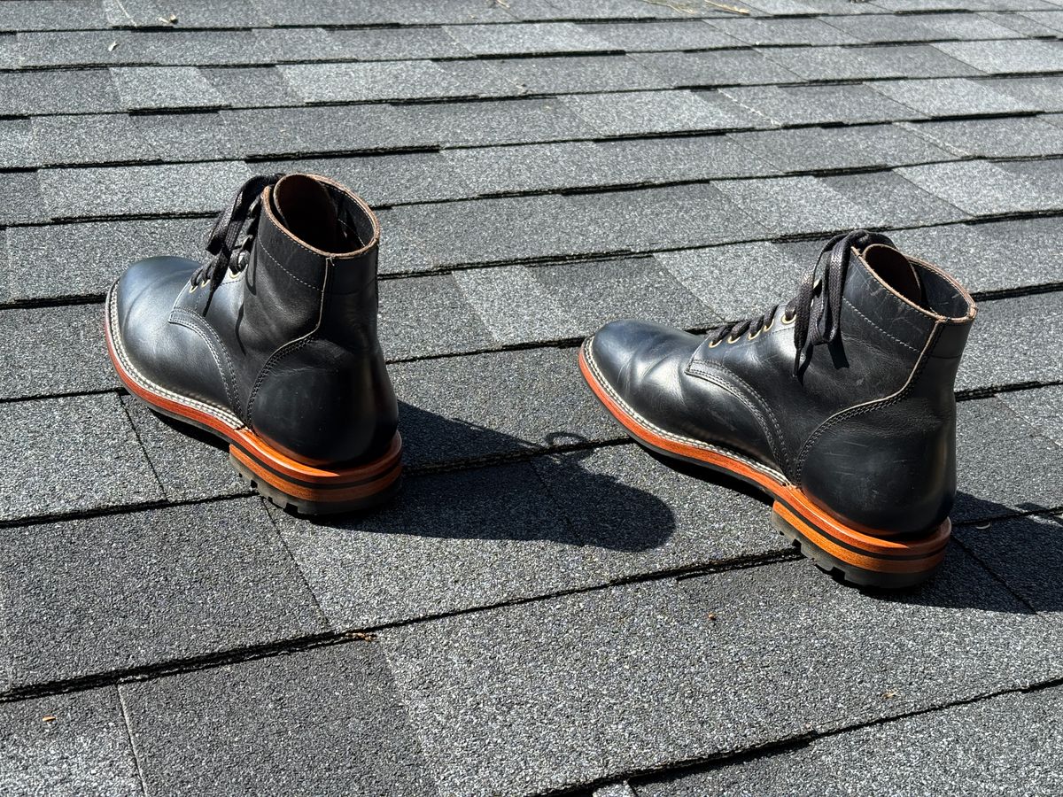 Photo by SYNTHESIZER on May 10, 2025 of the Parkhurst The Allen in Black Veg Tan Teacore.