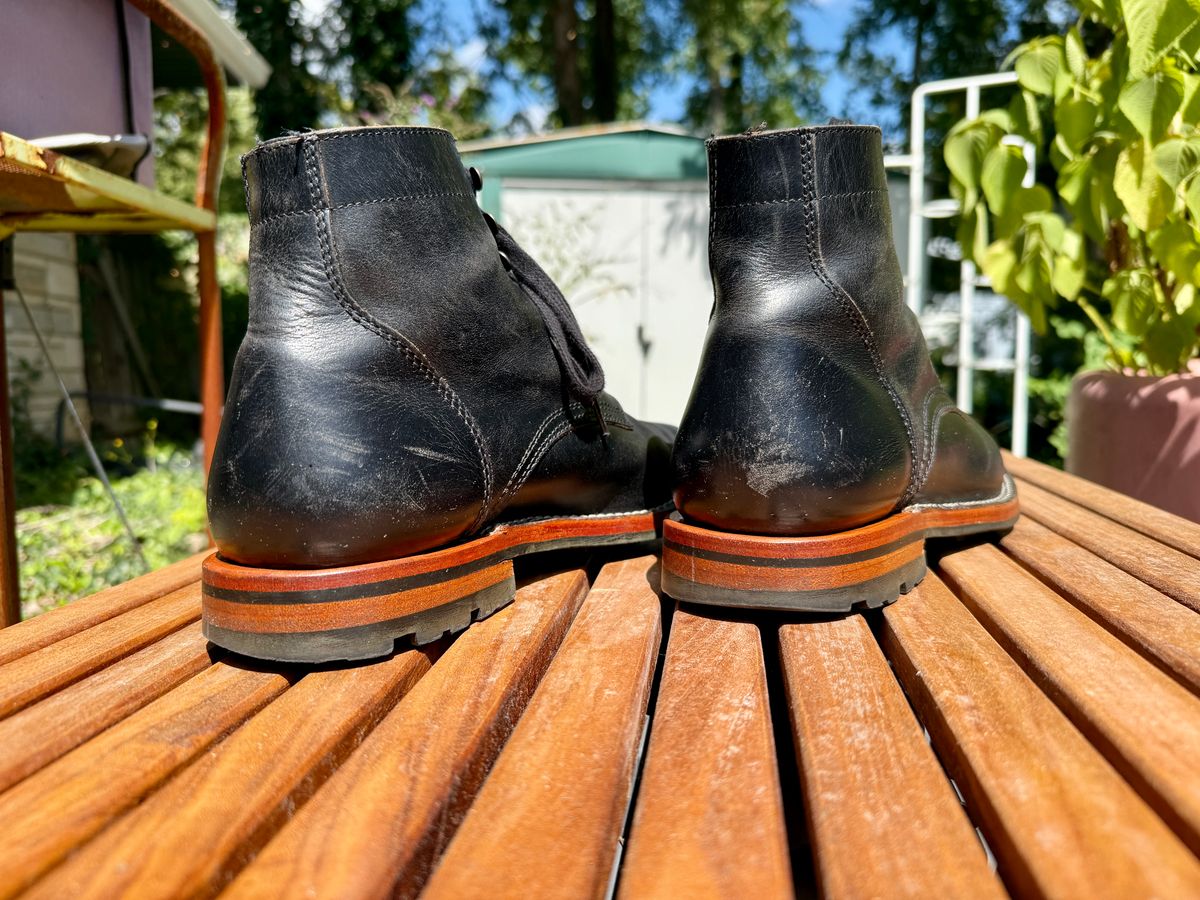 Photo by SYNTHESIZER on September 6, 2025 of the Parkhurst The Allen in Black Veg Tan Teacore.