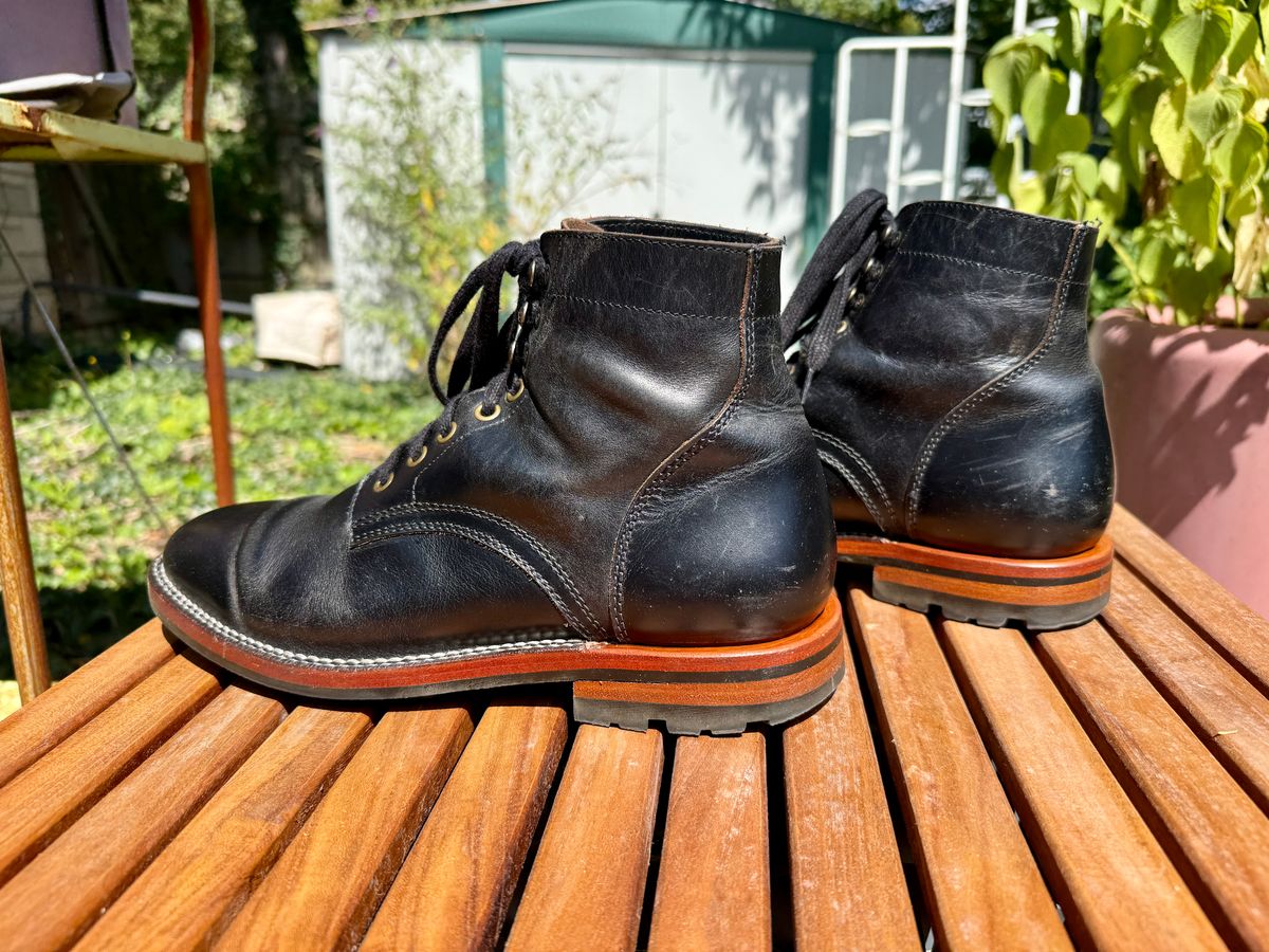 Photo by SYNTHESIZER on September 6, 2025 of the Parkhurst The Allen in Black Veg Tan Teacore.