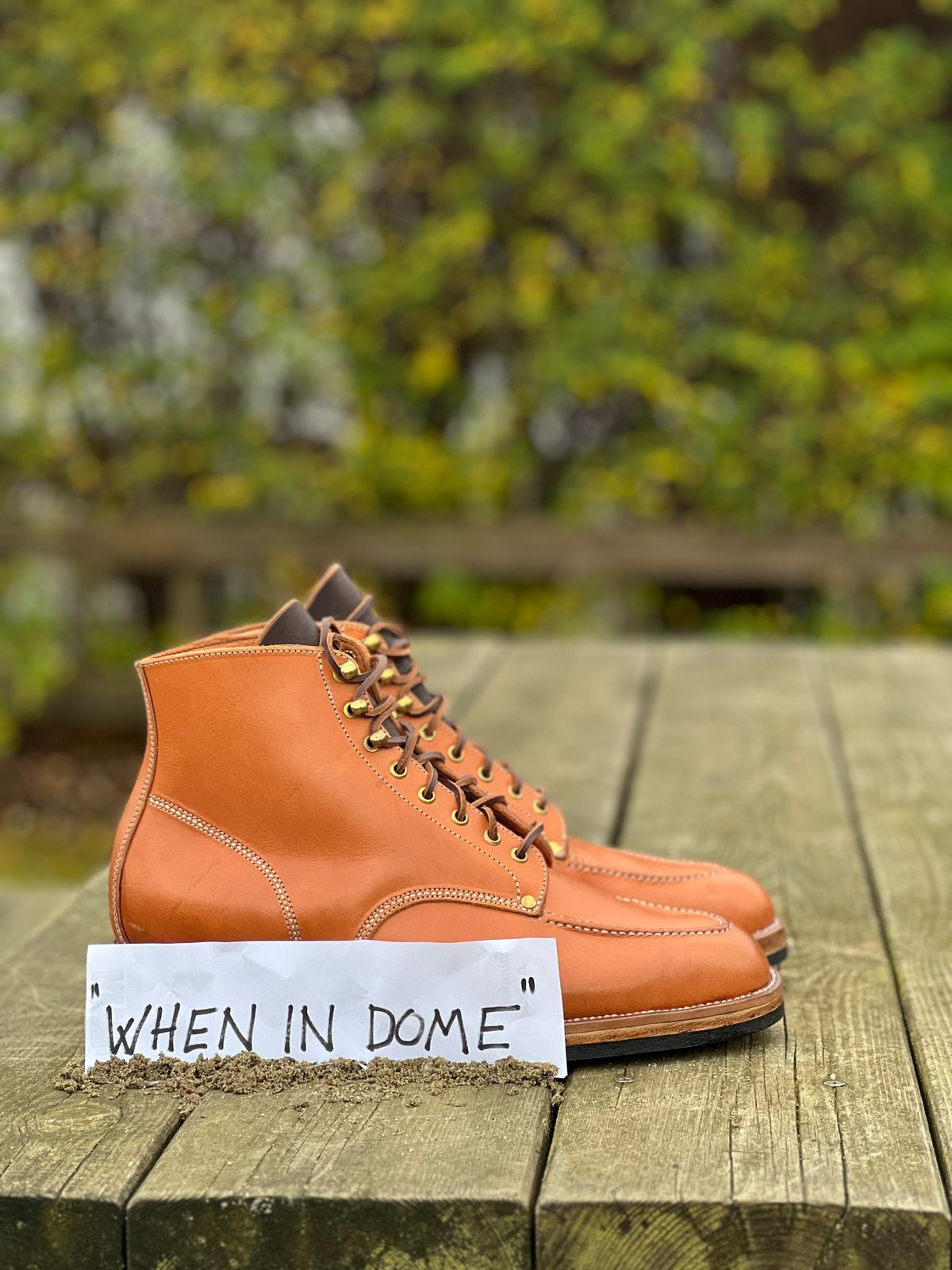 Photo by Lindtveit on November 1, 2024 of the Kristian Lindtveit Custom Model in Granberg Veg Tan.