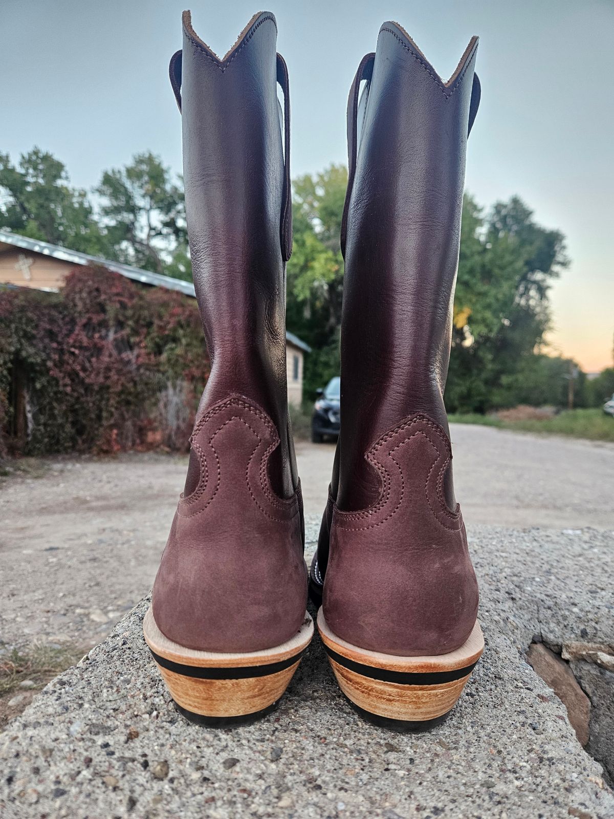 Photo by Sexual_Tyrannosaur on October 2, 2025 of the Nicks Palouse in Seidel 1964 Brown Double Shot & Seidel 1964 Walnut.