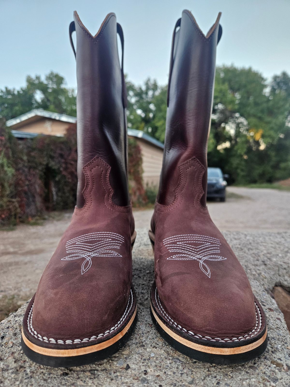 Photo by Sexual_Tyrannosaur on October 2, 2025 of the Nicks Palouse in Seidel 1964 Brown Double Shot & Seidel 1964 Walnut.