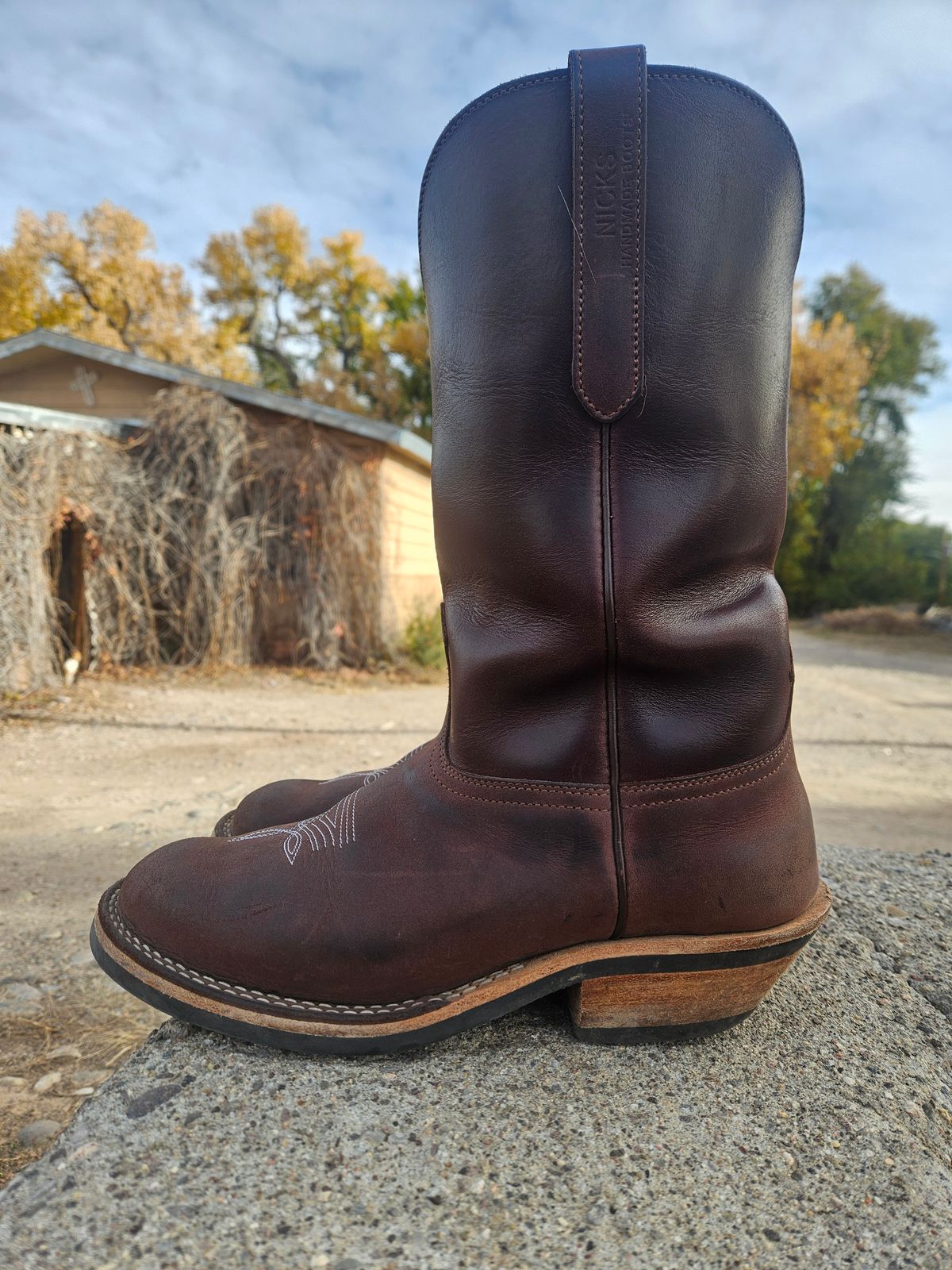 Photo by Sexual_Tyrannosaur on November 1, 2025 of the Nicks Palouse in Seidel 1964 Brown Double Shot & Seidel 1964 Walnut.