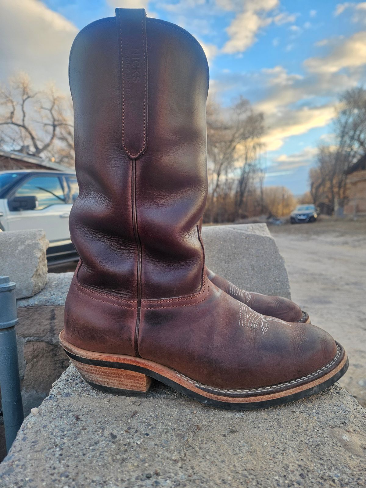 Photo by Sexual_Tyrannosaur on December 4, 2025 of the Nicks Palouse in Seidel 1964 Brown Double Shot & Seidel 1964 Walnut.