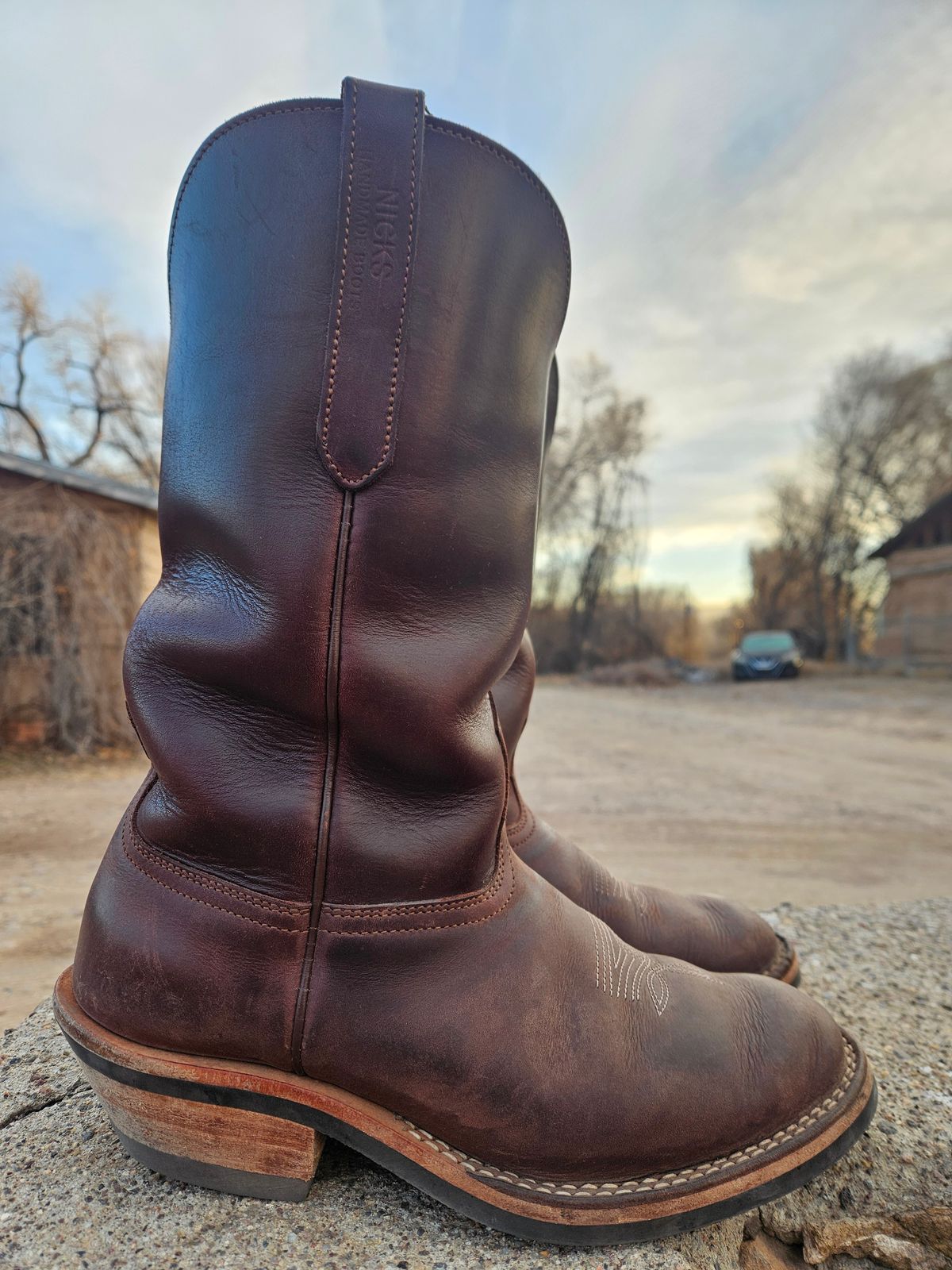 Photo by Sexual_Tyrannosaur on January 5, 2026 of the Nicks Palouse in Seidel 1964 Brown Double Shot & Seidel 1964 Walnut.