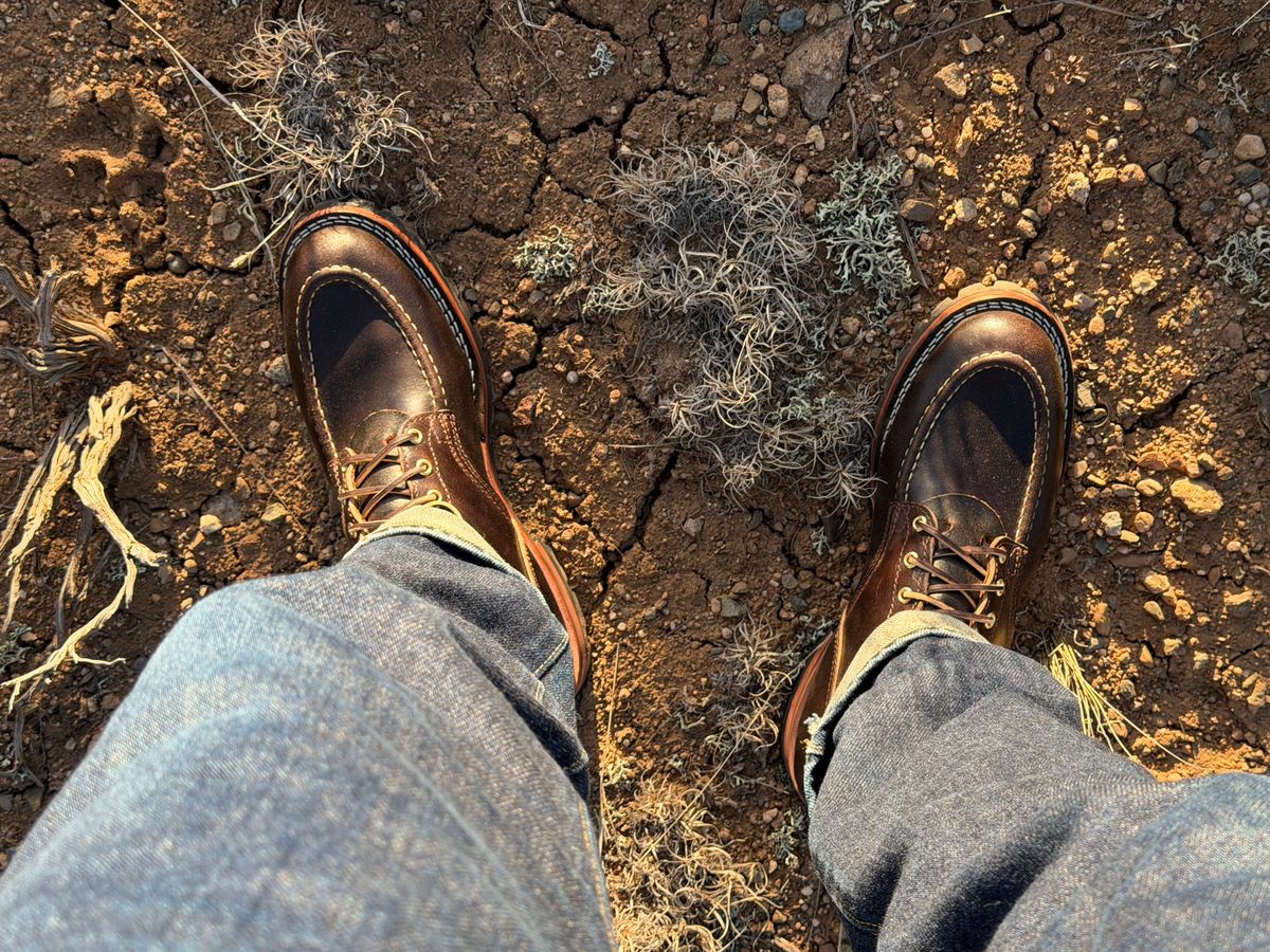 Photo by bootheel on February 26, 2026 of the Nicks MTO in Horween Brown Waxed Flesh.