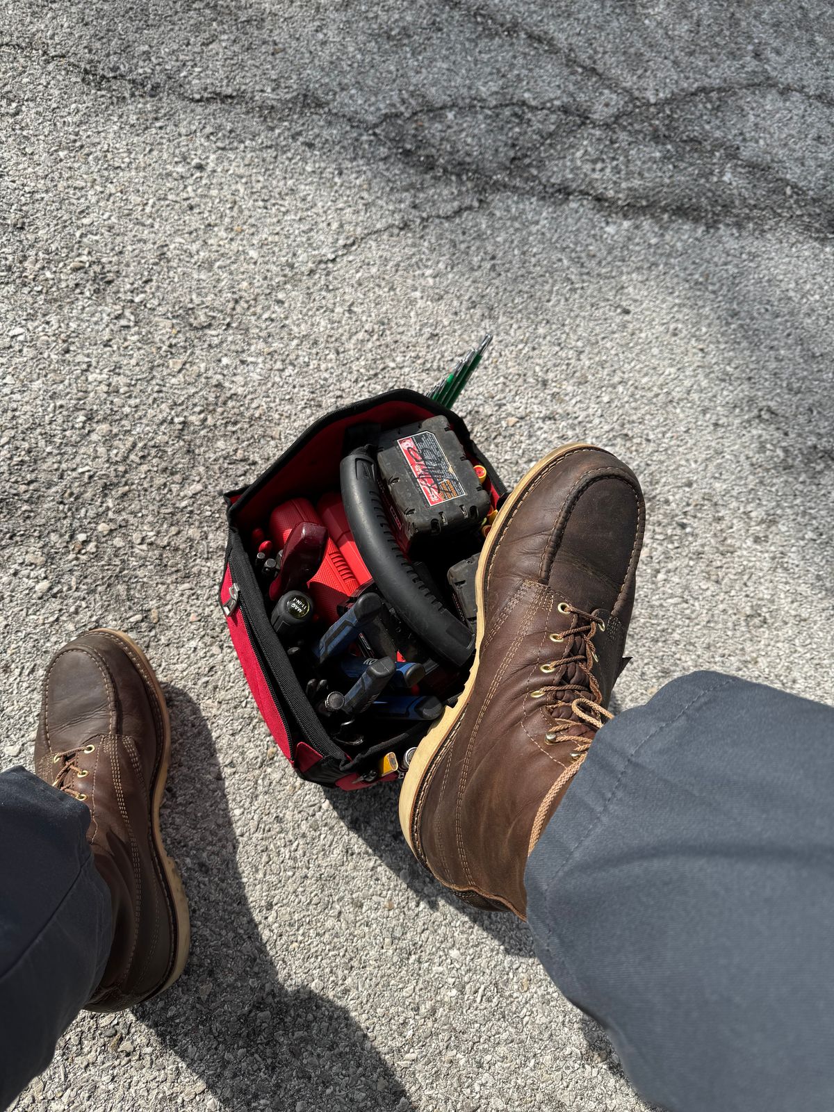 Photo by thwompd on March 28, 2025 of the Thorogood American Heritage 8" Moc Toe in Seidel Trail Crazy Horse.
