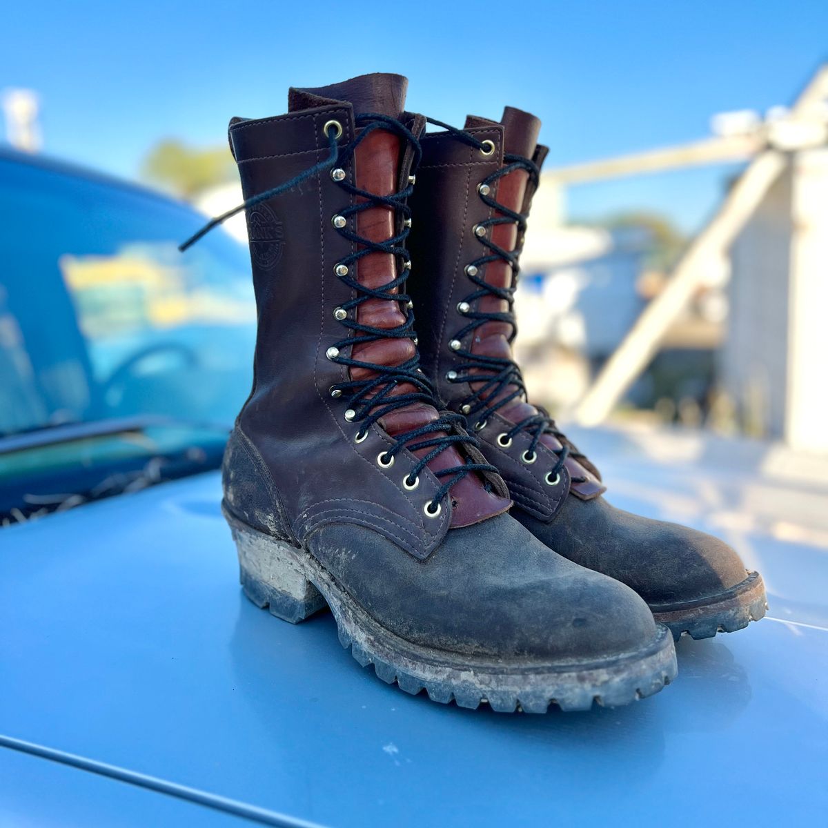 Photo by jfcam on October 6, 2025 of the Frank's Boots The Patriot in Seidel Walnut Oil Tan.