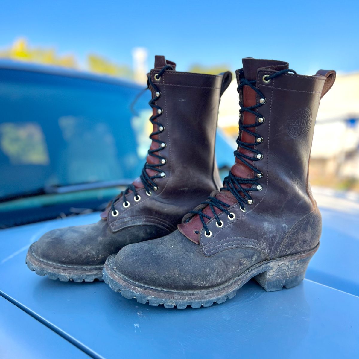 Photo by jfcam on October 6, 2025 of the Frank's Boots The Patriot in Seidel Walnut Oil Tan.