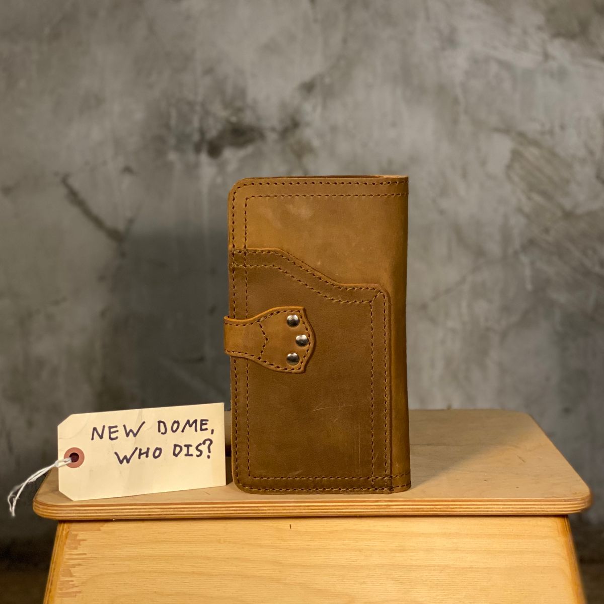 Photo by SerotinousCone on October 2, 2025 of the Saddleback Leather Co. Big Wallet in Tobacco.