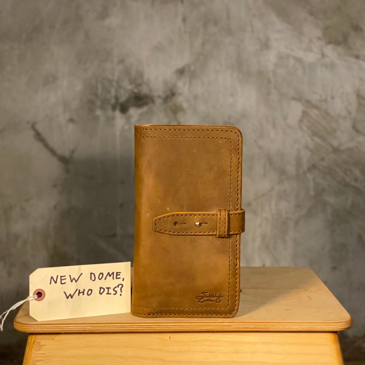 Photo by SerotinousCone on October 2, 2025 of the Saddleback Leather Co. Big Wallet in Tobacco.