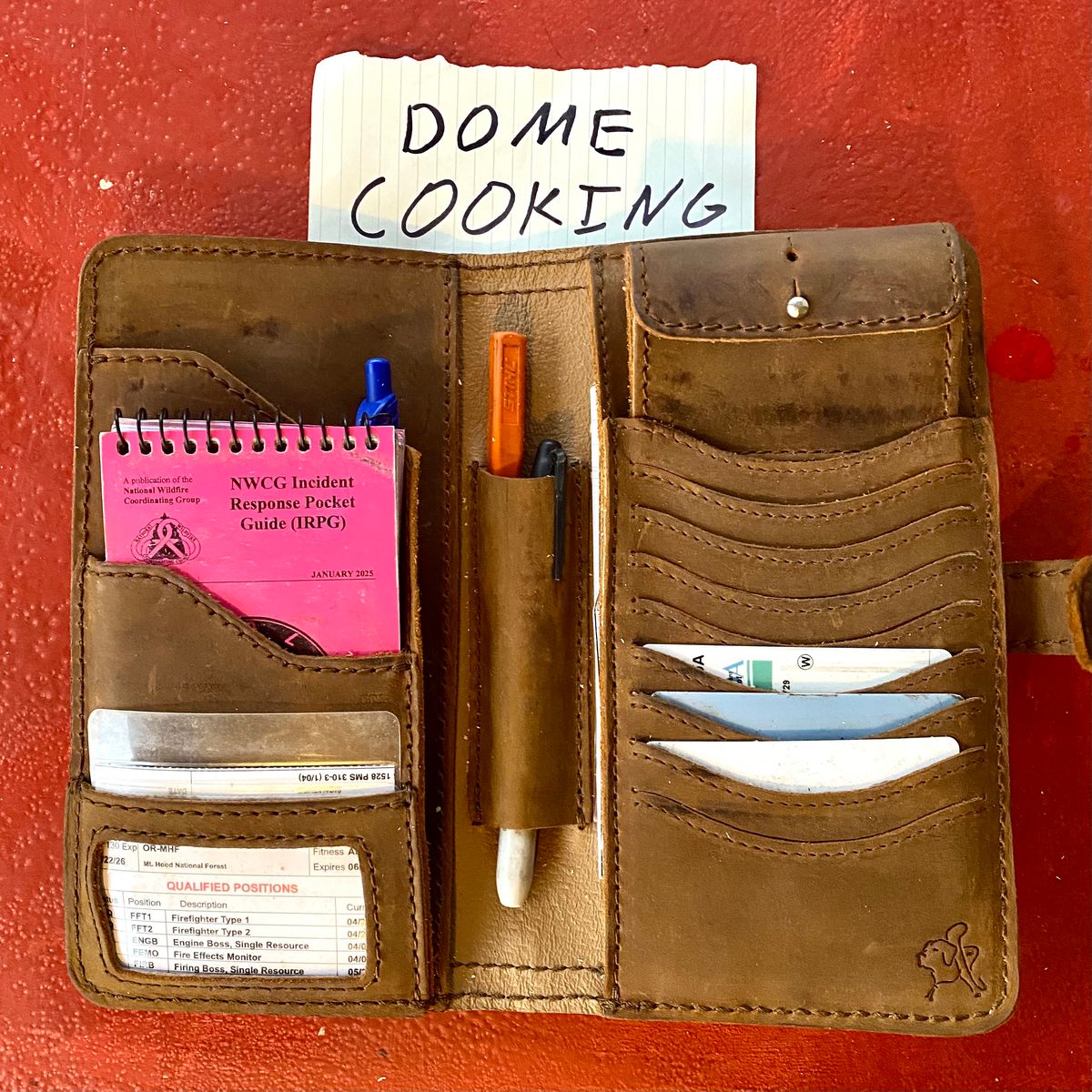 Photo by SerotinousCone on November 6, 2025 of the Saddleback Leather Co. Big Wallet in Tobacco.