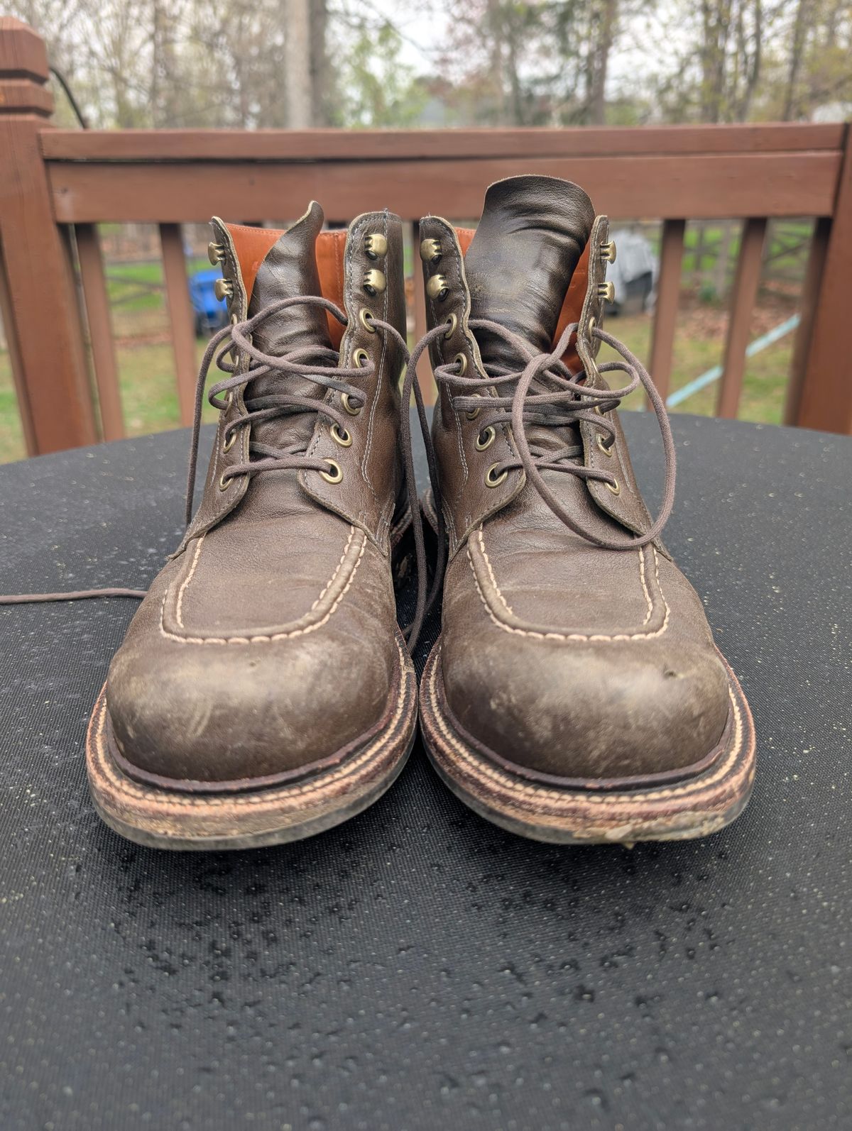 Photo by donkey008 on April 3, 2026 of the Grant Stone Brass Boot in Jungle Kangaroo Maryam Tannery.