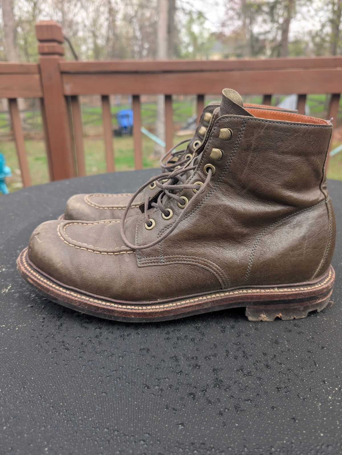 Photo by donkey008 on April 3, 2026 of the Grant Stone Brass Boot in Jungle Kangaroo Maryam Tannery.