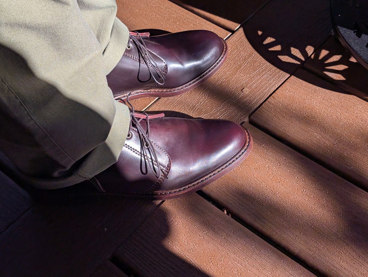 Photo by donkey008 on May 30, 2026 of the Rancourt & Co. Custom Model in Horween Color 8 Shell Cordovan.