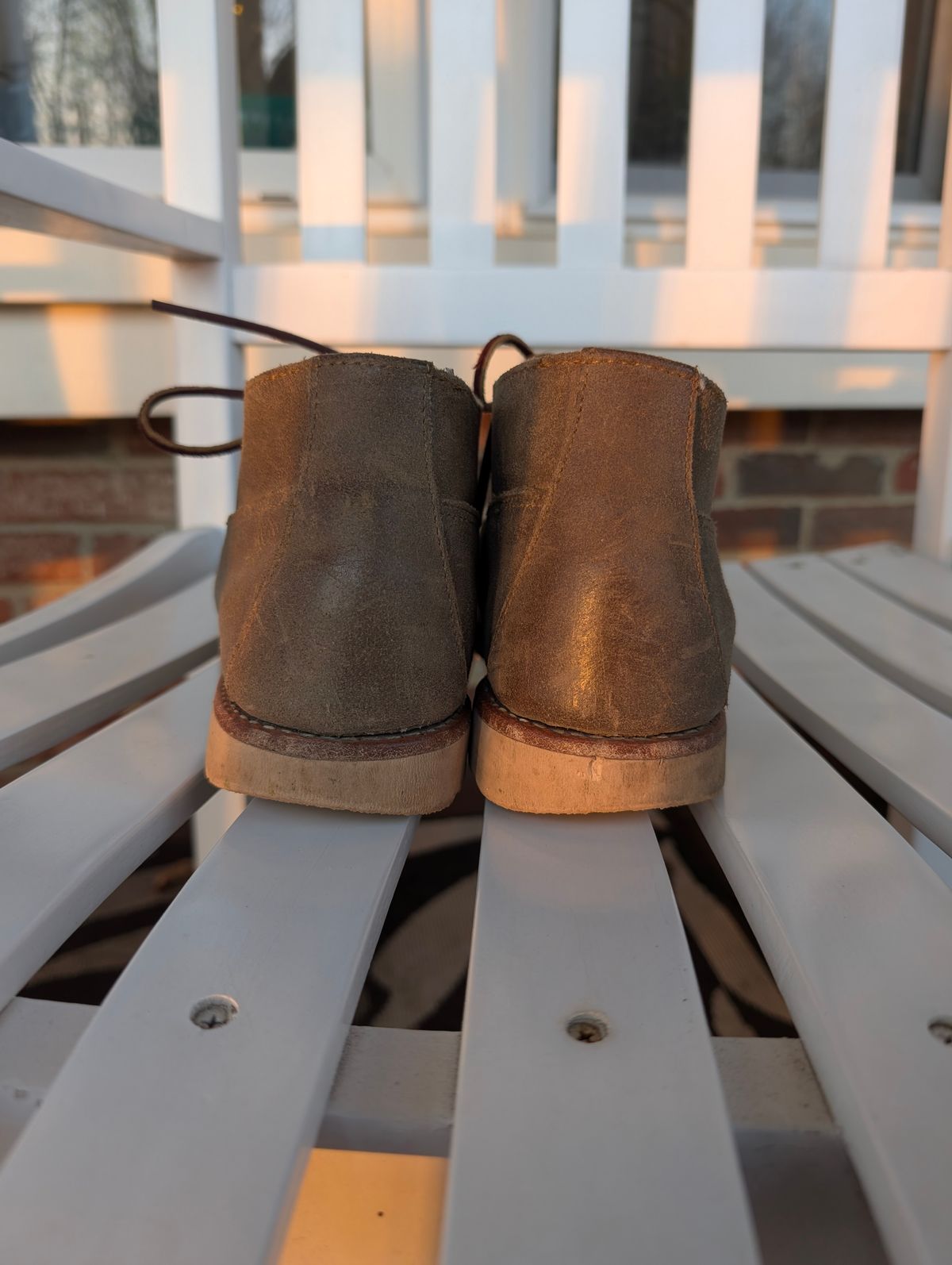 Photo by donkey008 on January 2, 2026 of the Rancourt & Co. Acadia Chukka Redux in C.F. Stead Driftwood Waxy Commander.