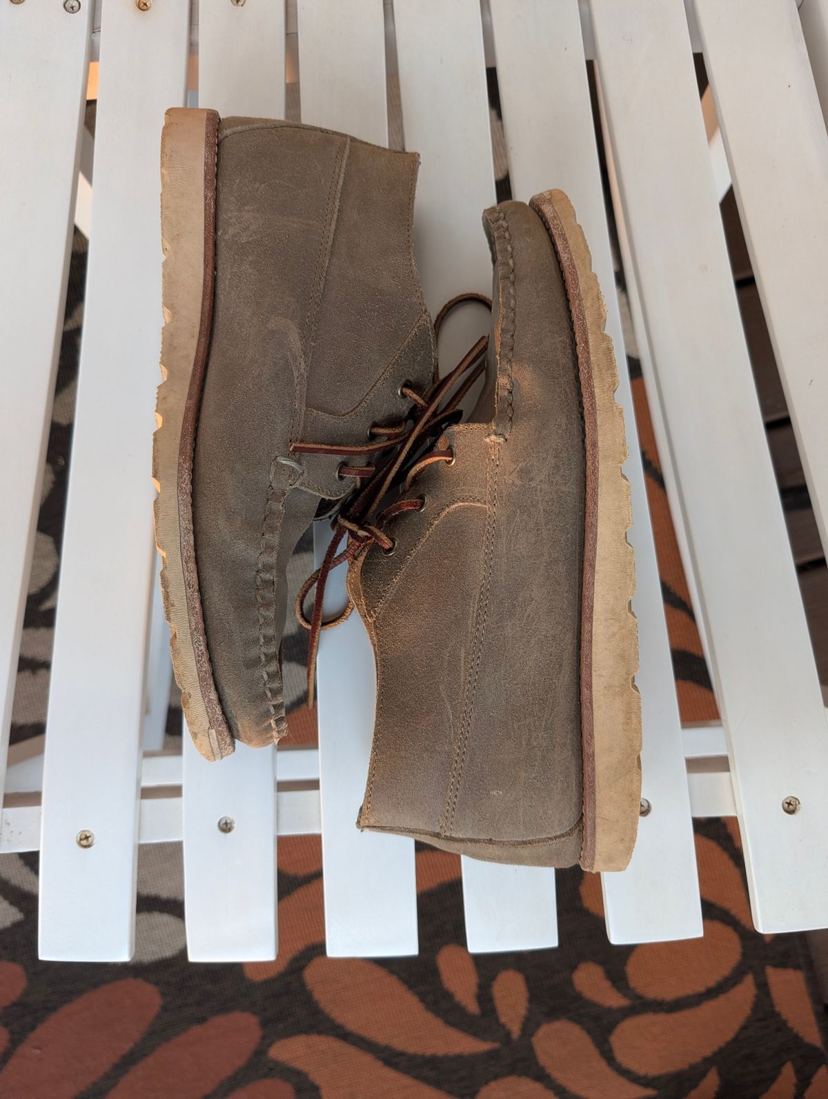 Photo by donkey008 on January 2, 2026 of the Rancourt & Co. Acadia Chukka Redux in C.F. Stead Driftwood Waxy Commander.