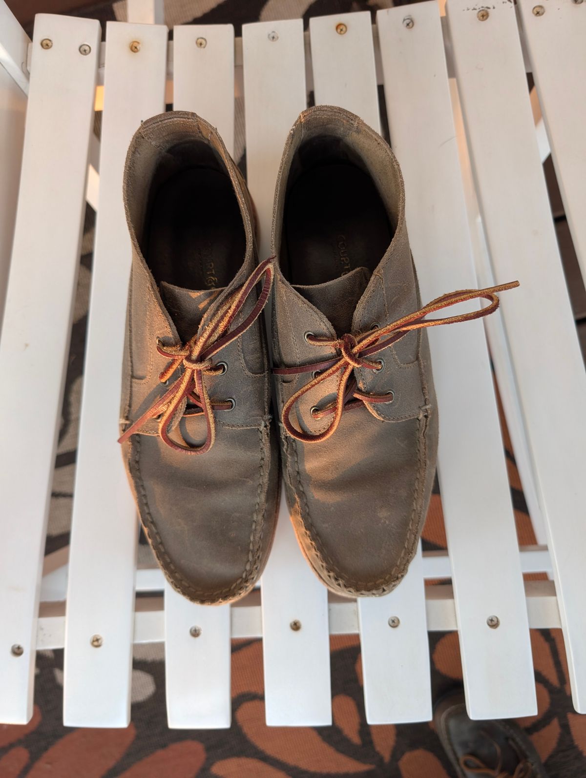 Photo by donkey008 on January 2, 2026 of the Rancourt & Co. Acadia Chukka Redux in C.F. Stead Driftwood Waxy Commander.