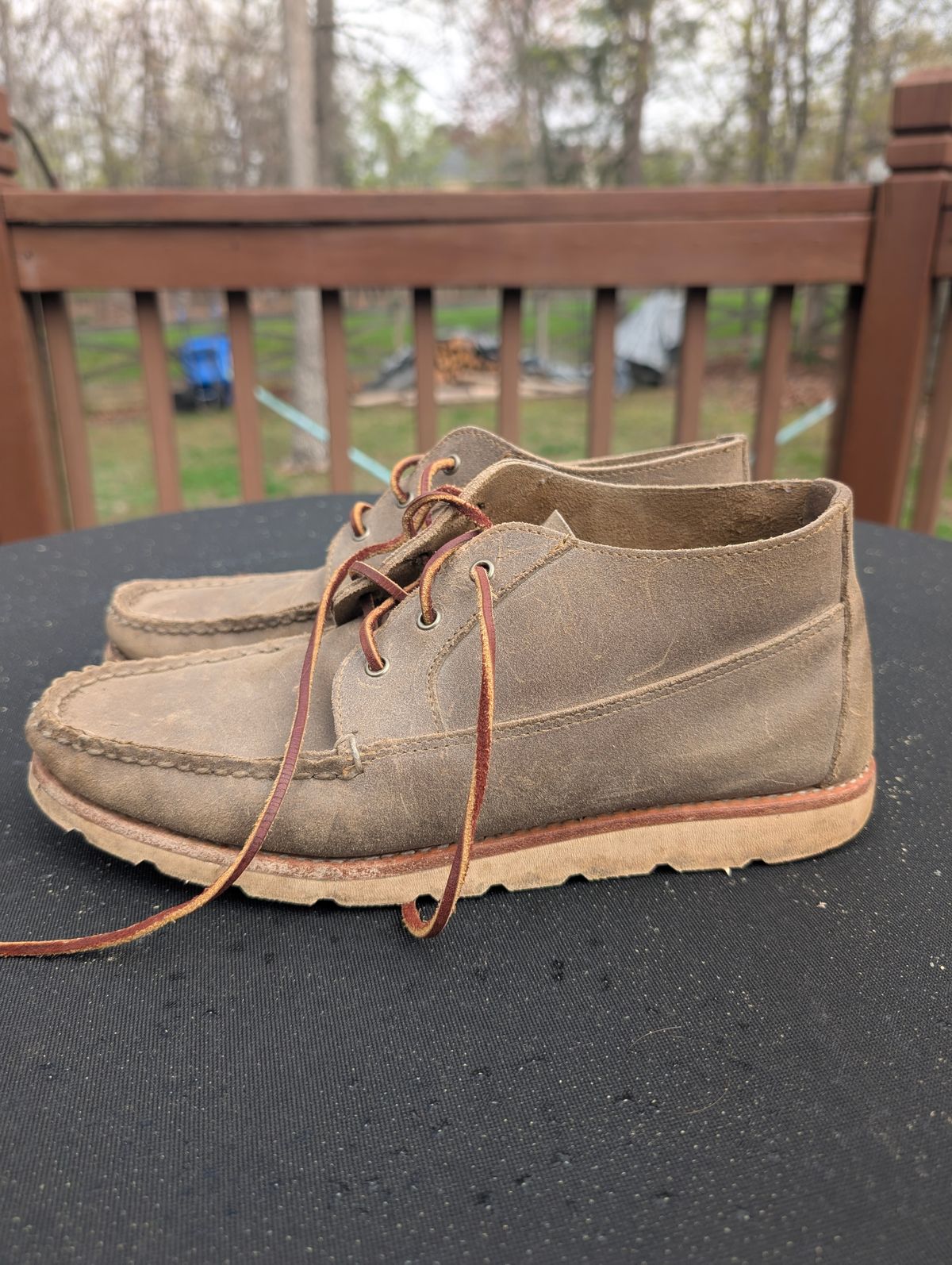 Photo by donkey008 on April 3, 2026 of the Rancourt & Co. Acadia Chukka Redux in C.F. Stead Driftwood Waxy Commander.