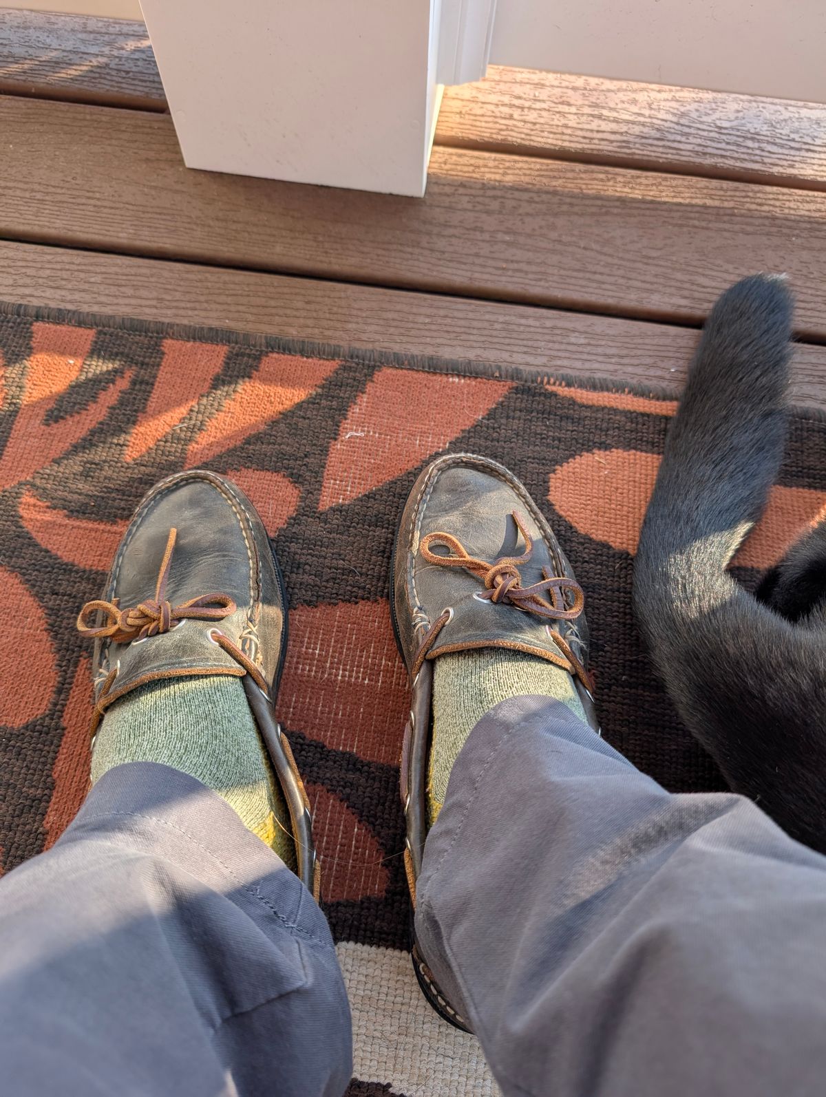 Photo by donkey008 on February 28, 2026 of the Easymoc Camp Moc in Horween Navy Chromexcel.