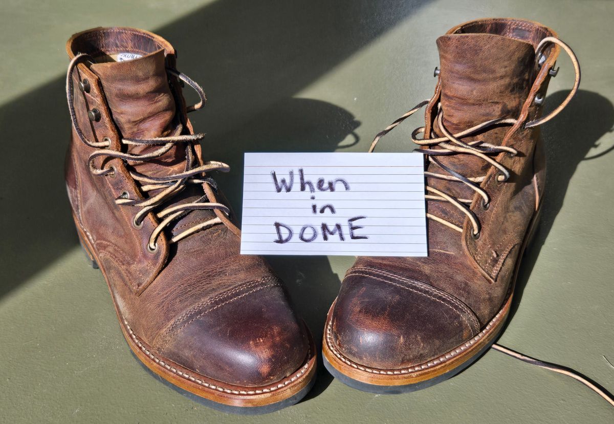 Photo by newguyhereNJ on November 5, 2024 of the Truman Cap Toe Boot in Cognac Teton Stag.