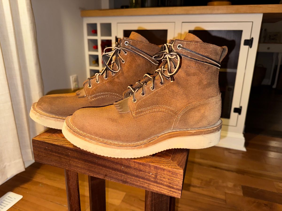 Photo by AFrat on February 21, 2025 of the White's C350-CS in Seidel Distressed Roughout.