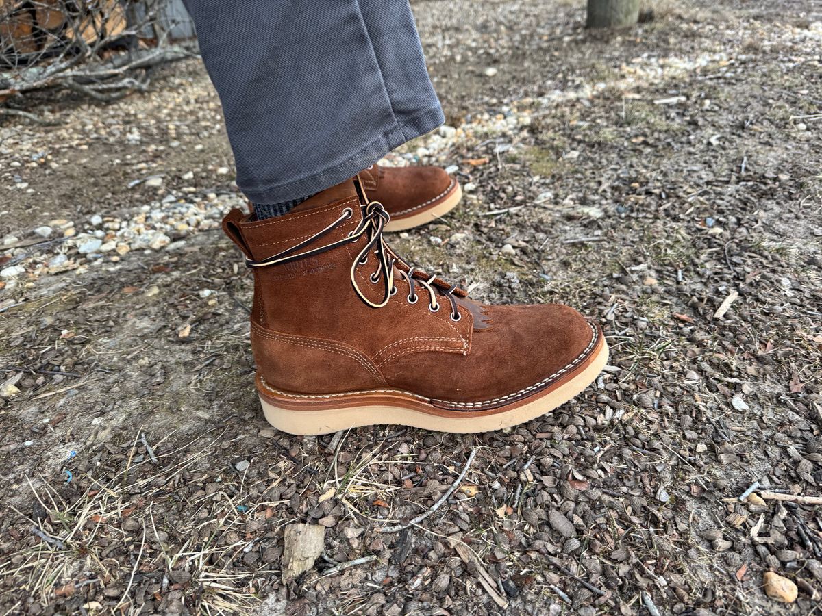 Photo by AFrat on February 18, 2025 of the White's C350-CS in Seidel Distressed Roughout.