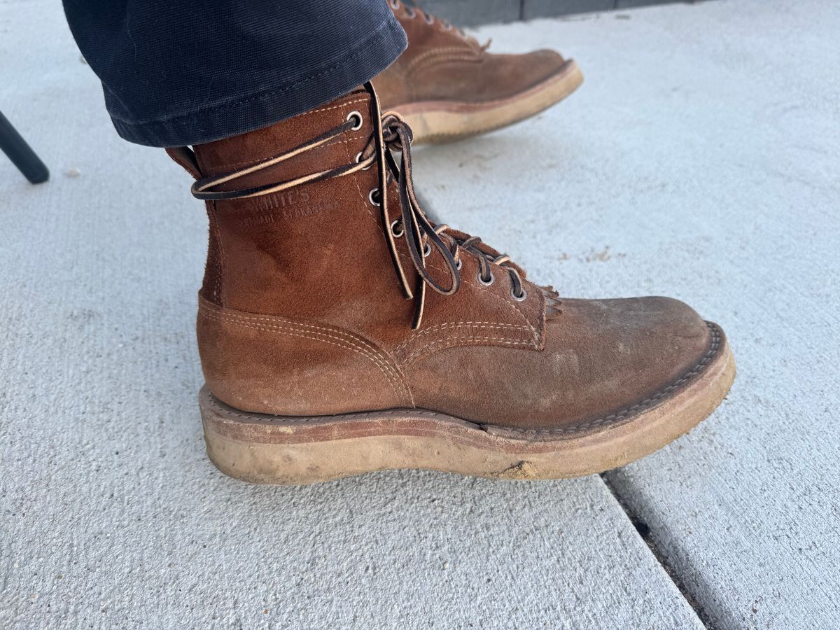 Photo by AFrat on February 28, 2025 of the White's C350-CS in Seidel Distressed Roughout.