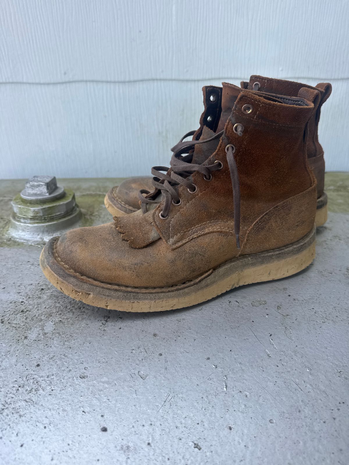 Photo by AFrat on September 1, 2025 of the White's C350-CS in Seidel Distressed Roughout.