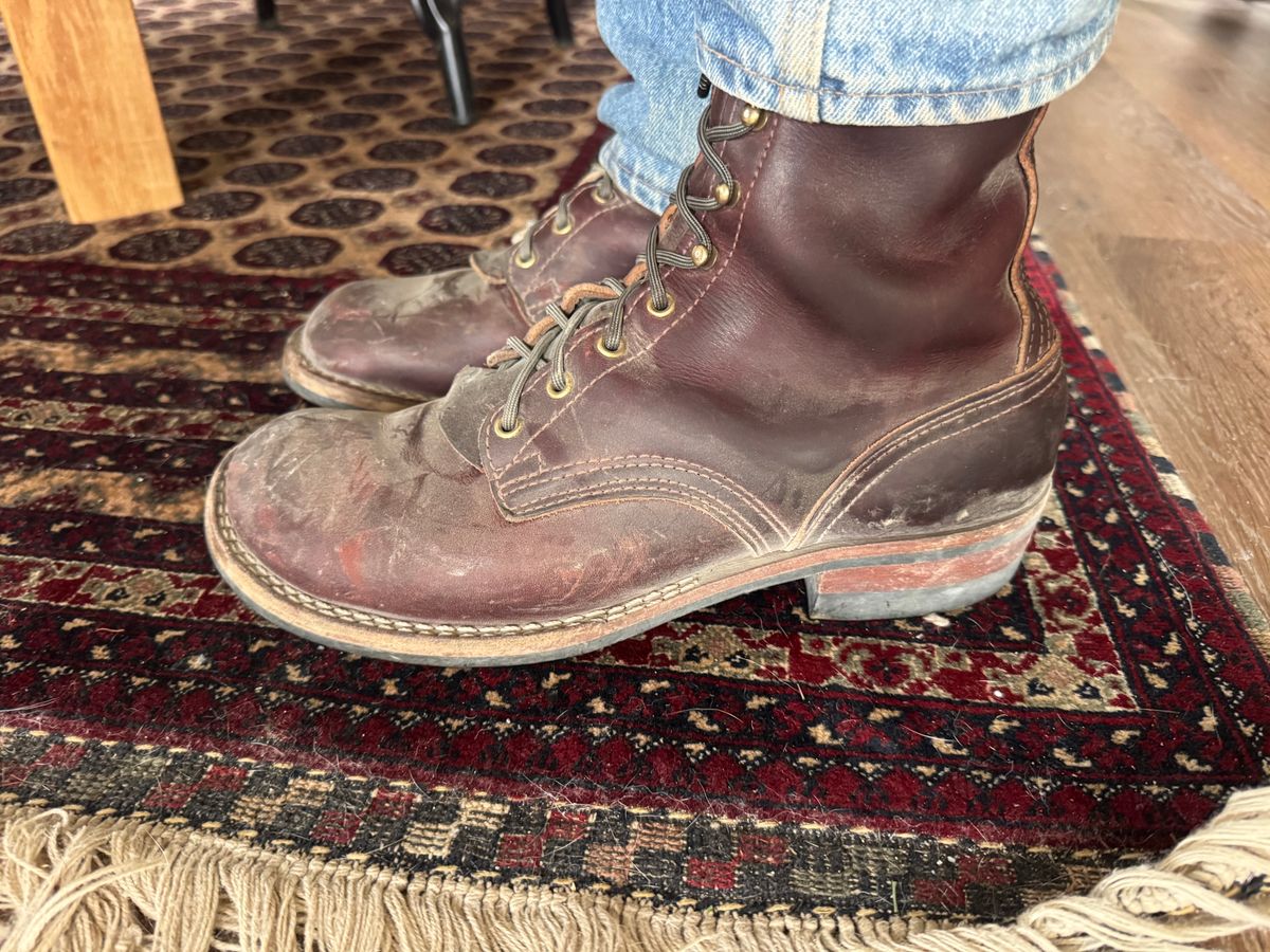 Photo by AFrat on January 24, 2026 of the Nicks MTO in Wickett & Craig Burgundy Double Stuffed.