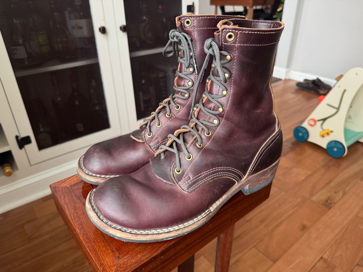 Photo by AFrat on January 25, 2026 of the Nicks MTO in Wickett & Craig Burgundy Double Stuffed.