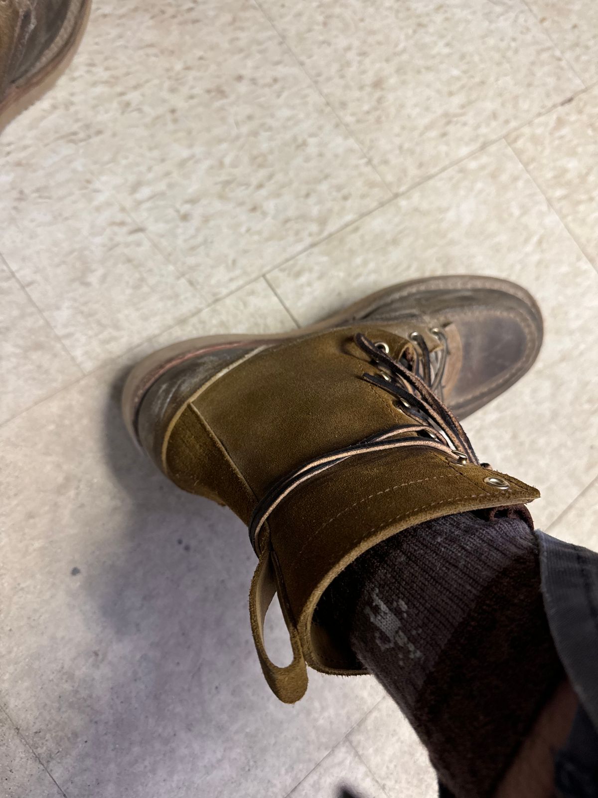 Photo by AFrat on October 30, 2024 of the Nicks Moc Toe in Tasman Leather Group Coyote Roughout.
