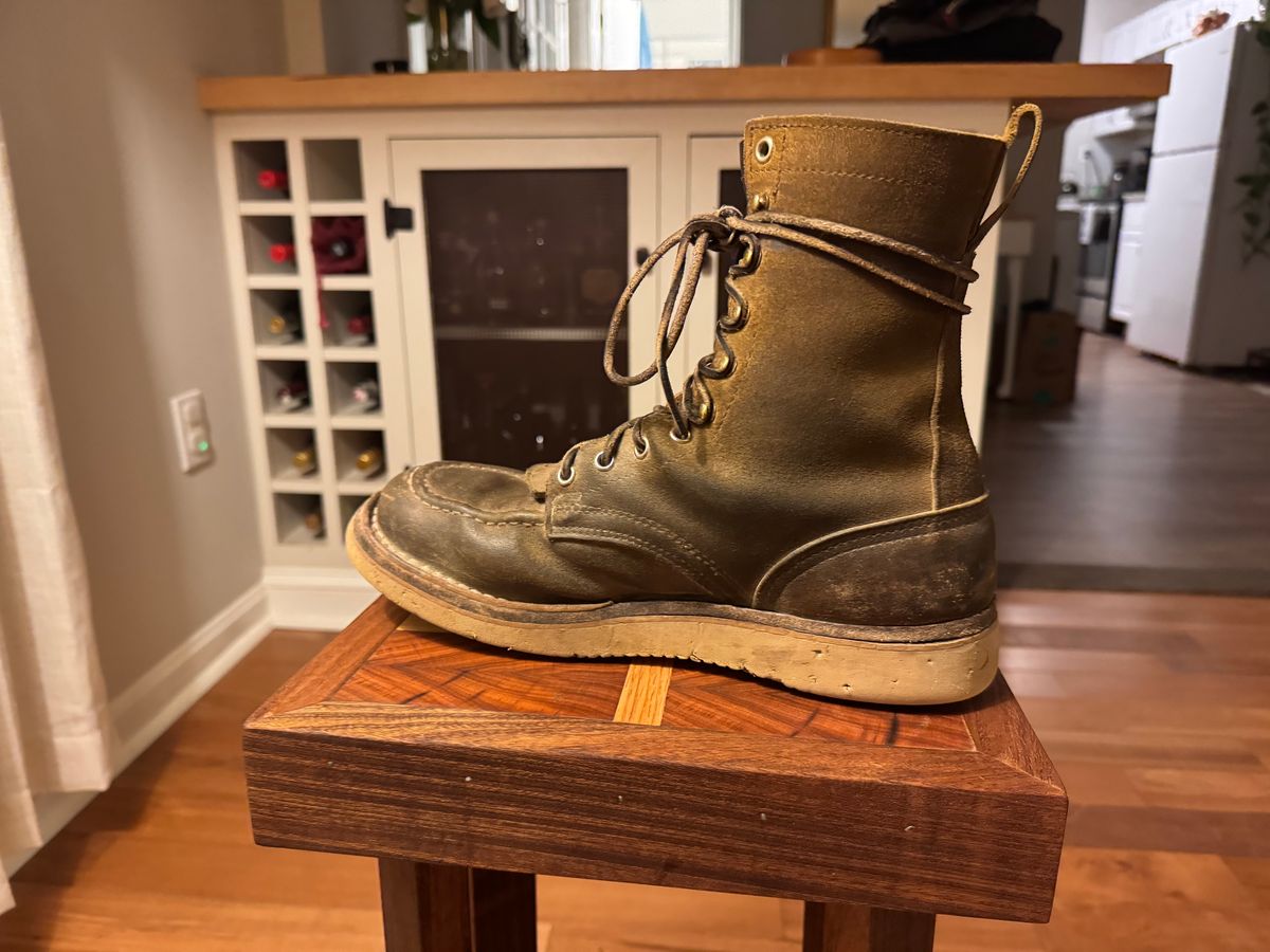 Photo by AFrat on February 21, 2025 of the Nicks Moc Toe in Tasman Leather Group Coyote Roughout.